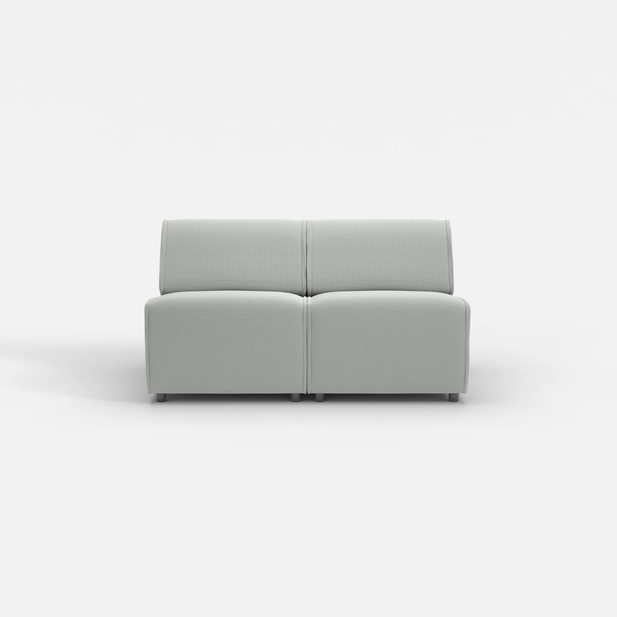 2 Sitzer Sofa Belleform ohne Armlehne 1 credopepper in Dunkelgrau von vorne