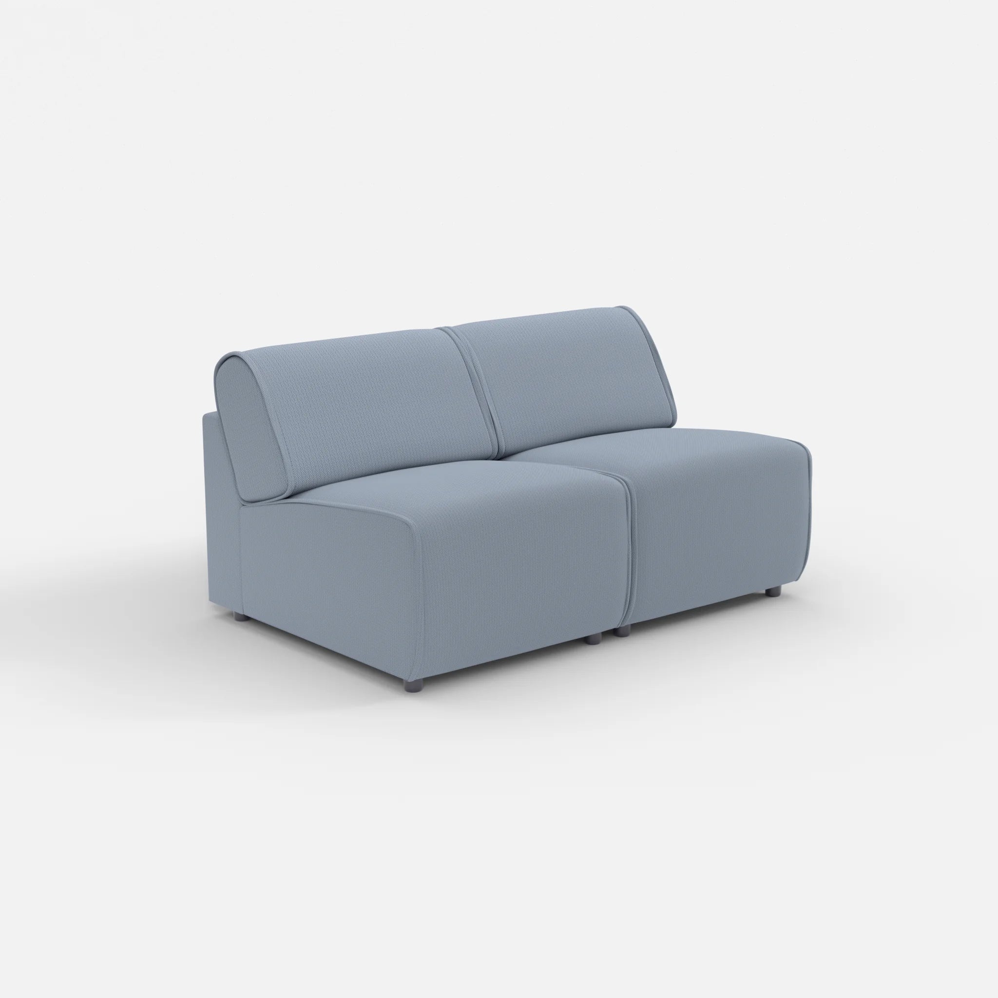 2 Sitzer Sofa Belleform ohne Armlehne 1 credosea in Blau von der Seite
