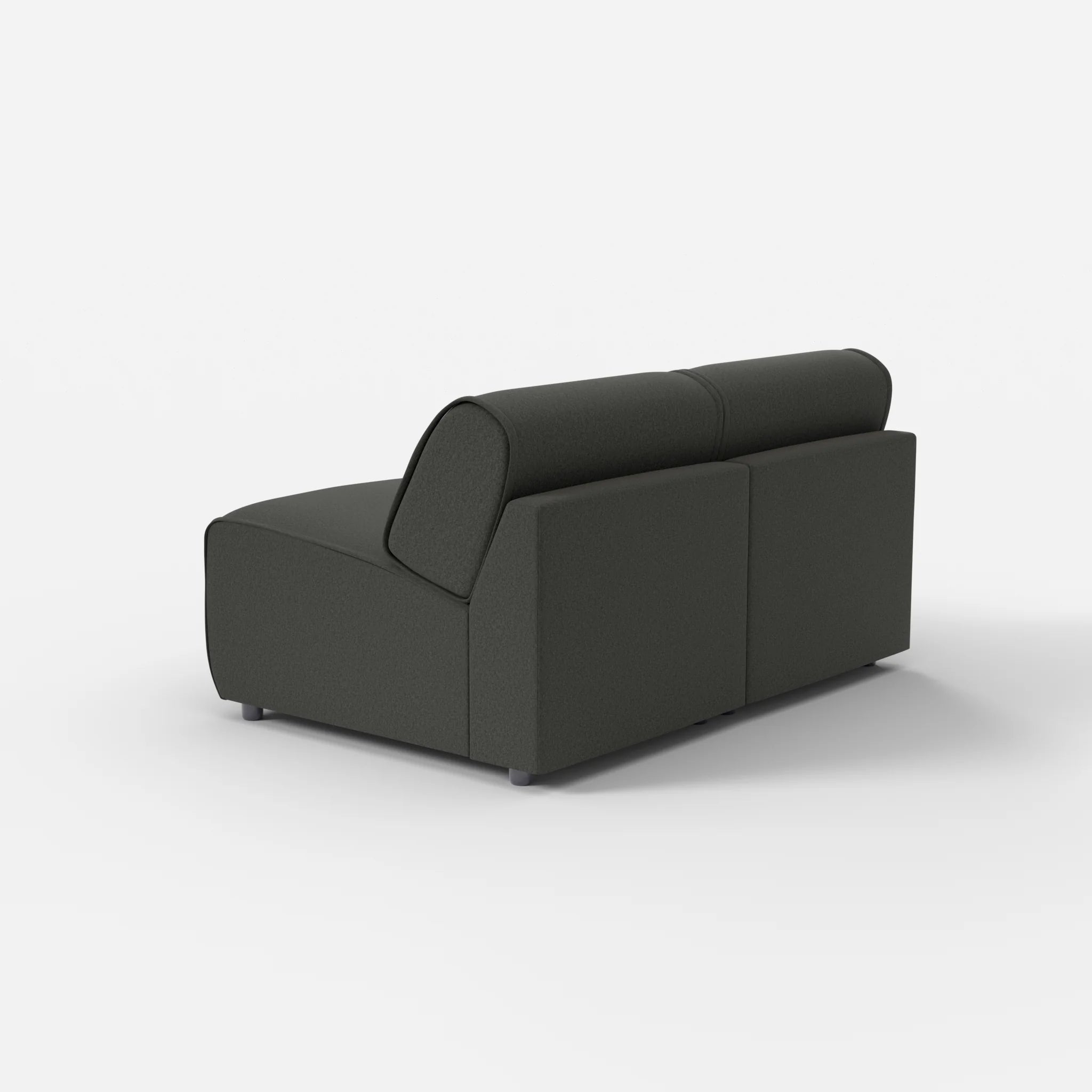2 Sitzer Sofa Belleform ohne Armlehne 1 dama0002 in Anthrazit von hinten