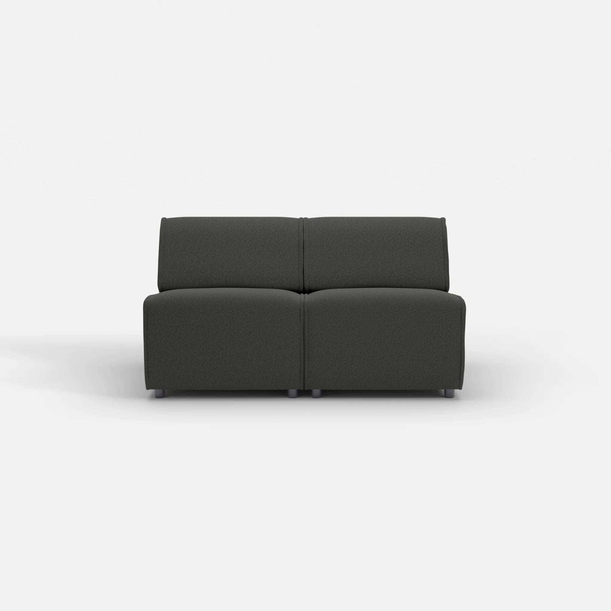 2 Sitzer Sofa Belleform ohne Armlehne 1 dama0002 in Anthrazit von vorne