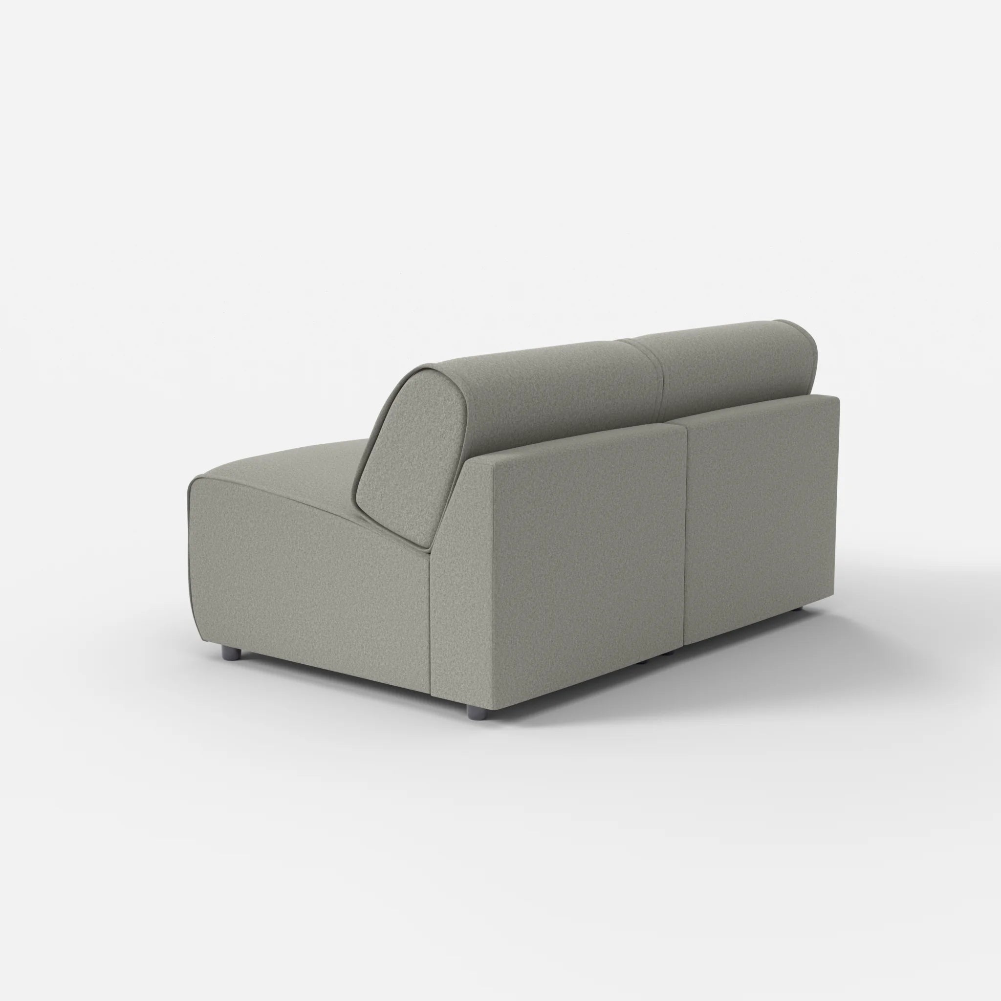 2 Sitzer Sofa Belleform ohne Armlehne 1 dama0003 in Mittelgrau von hinten