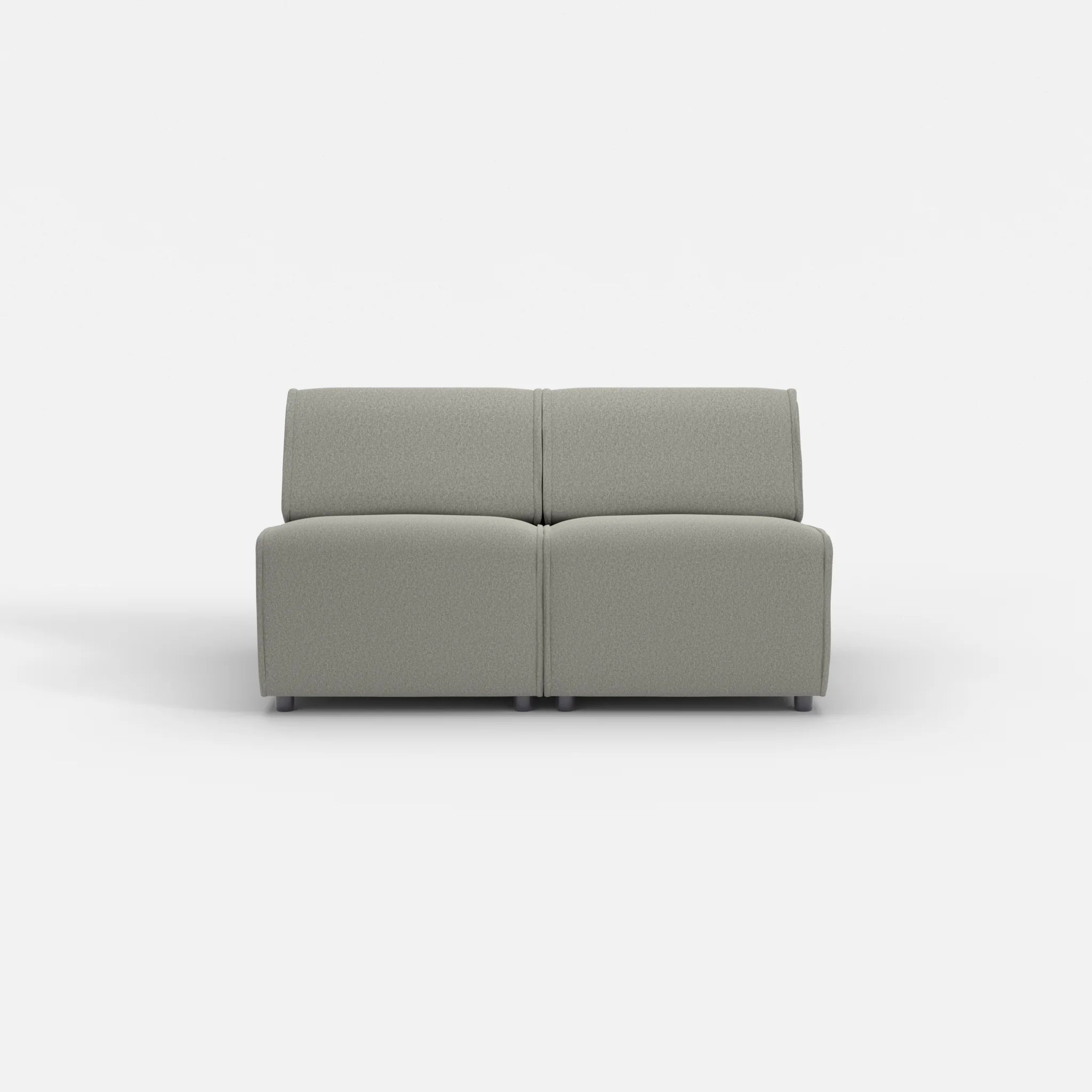 2 Sitzer Sofa Belleform ohne Armlehne 1 dama0003 in Mittelgrau von vorne