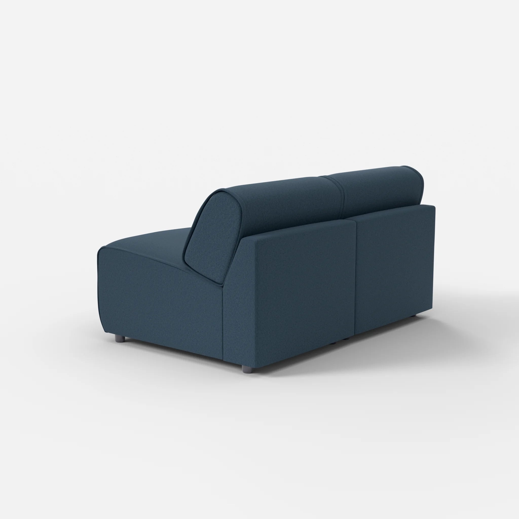 2 Sitzer Sofa Belleform ohne Armlehne 1 dama0014 in Dunkelblau von hinten