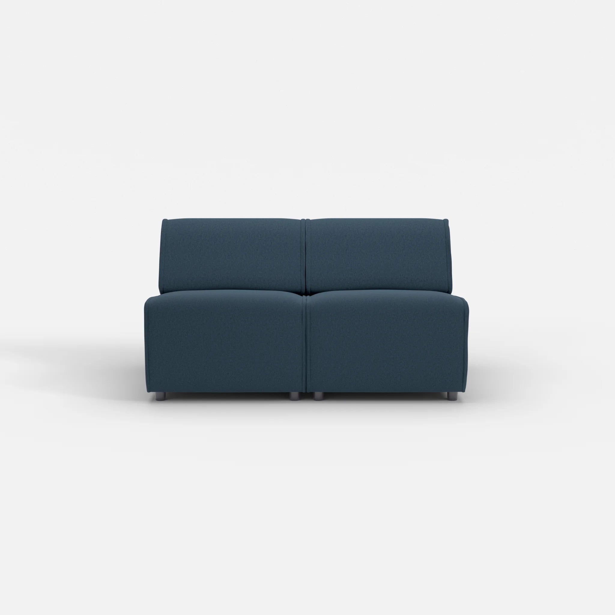 2 Sitzer Sofa Belleform ohne Armlehne 1 dama0014 in Dunkelblau von vorne