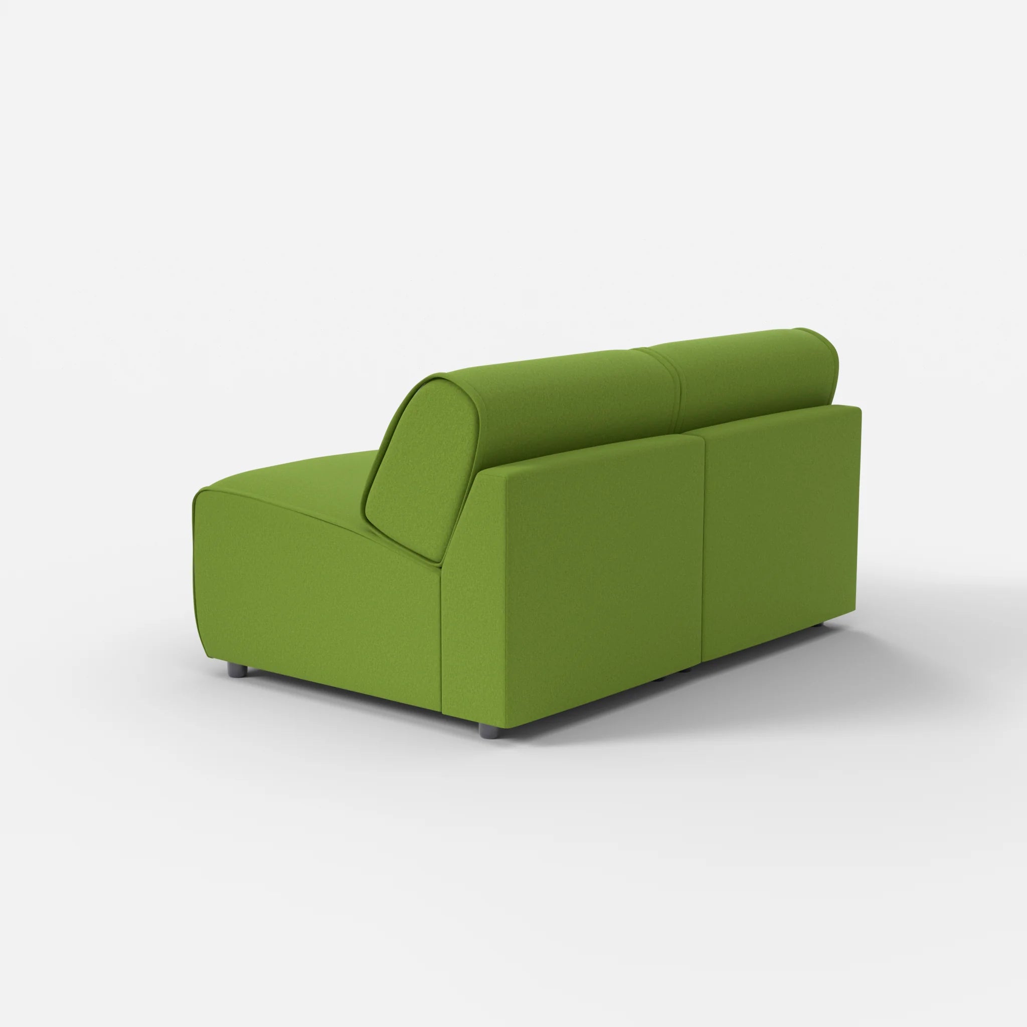2 Sitzer Sofa Belleform ohne Armlehne 1 dama0027 in Grün von hinten