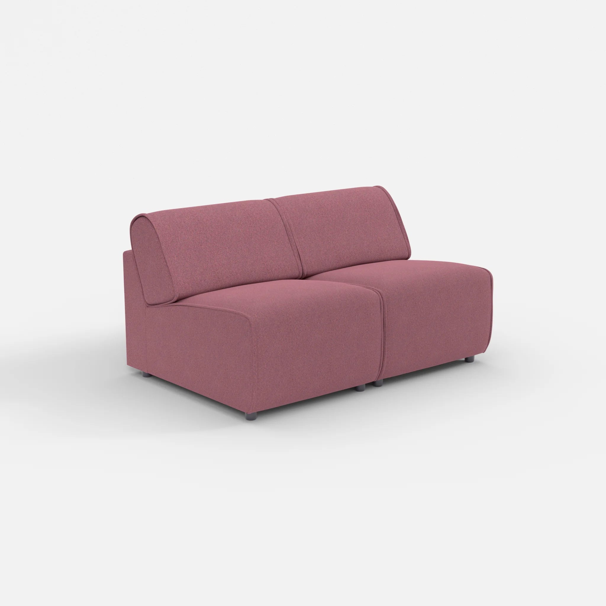 2 Sitzer Sofa Belleform ohne Armlehne 1 dama0041 in Violett von der Seite
