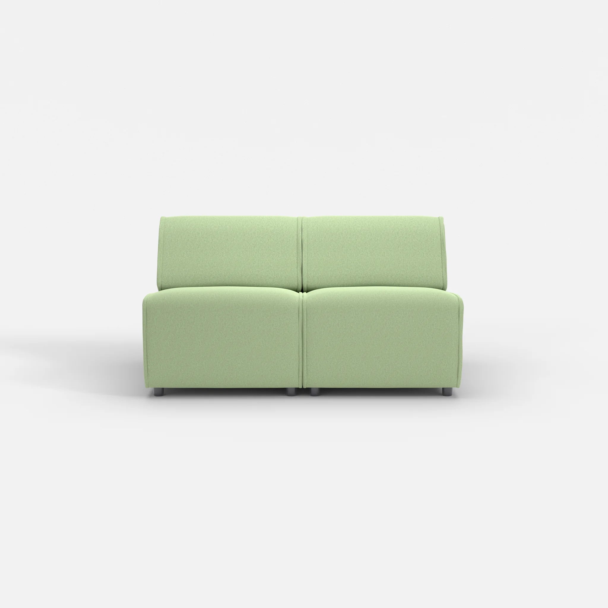 2 Sitzer Sofa Belleform ohne Armlehne 1 dama0042 in Hellgrün von vorne