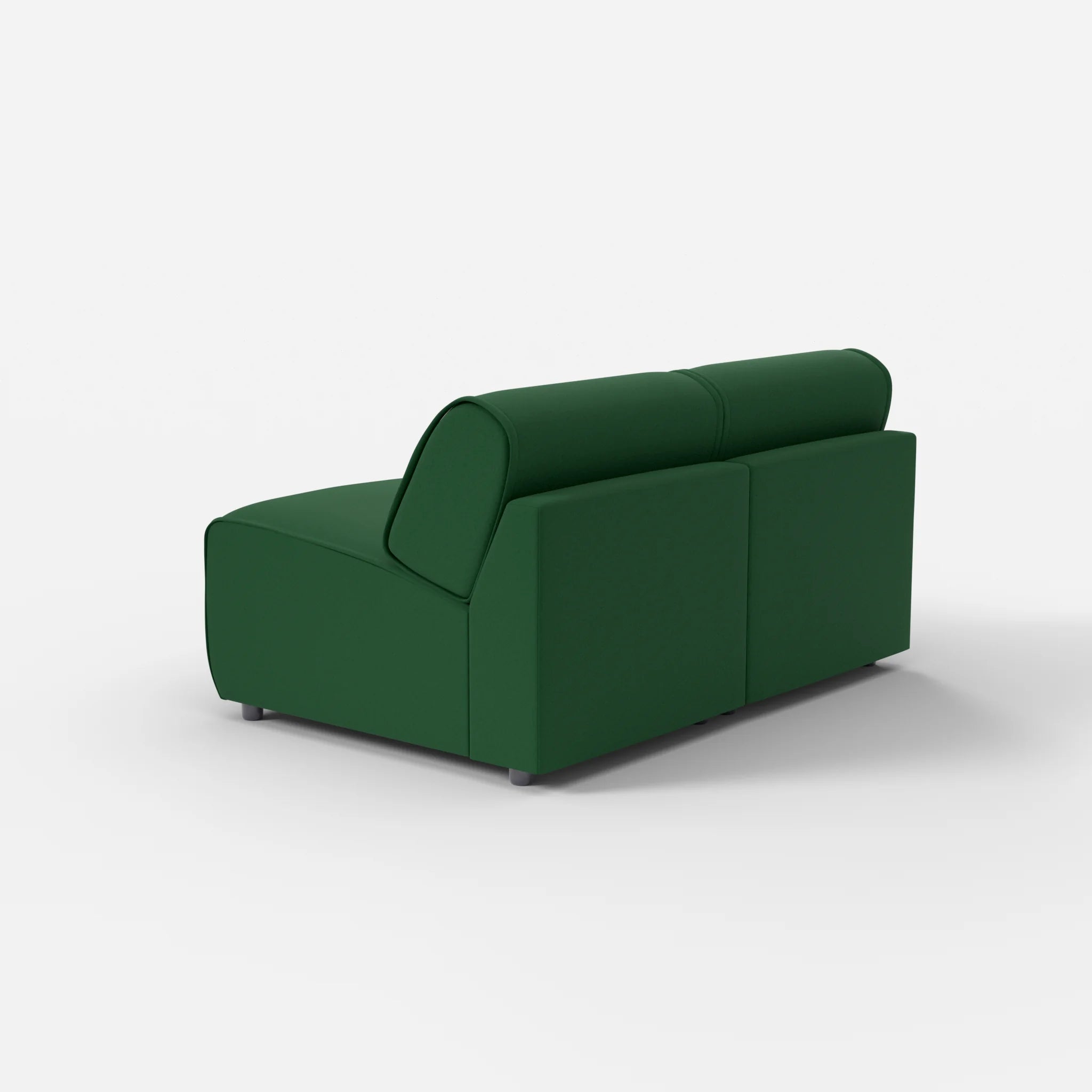 2 Sitzer Sofa Belleform ohne Armlehne 1 dama0052 in Dunkelgrün von hinten