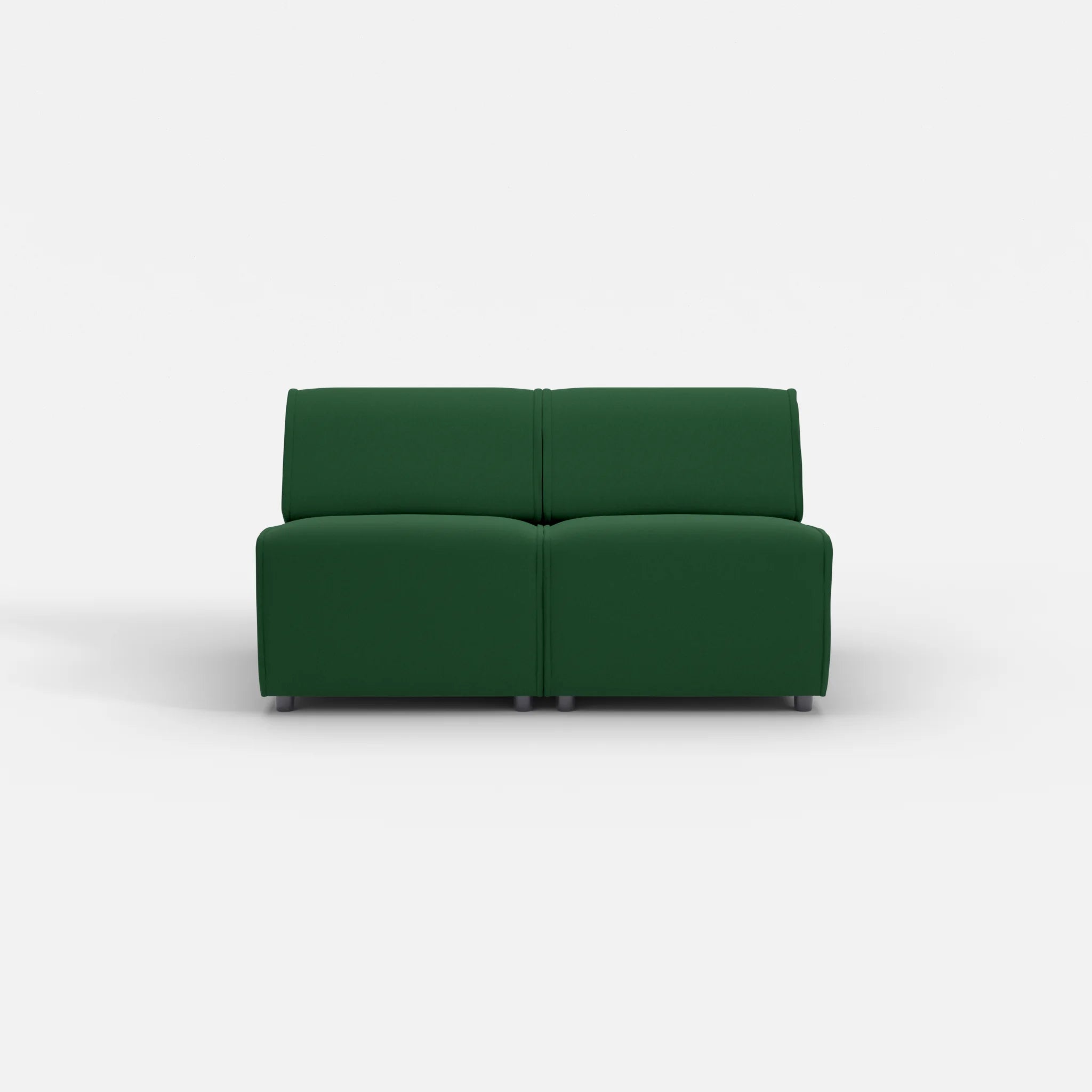 2 Sitzer Sofa Belleform ohne Armlehne 1 dama0052 in Dunkelgrün von vorne