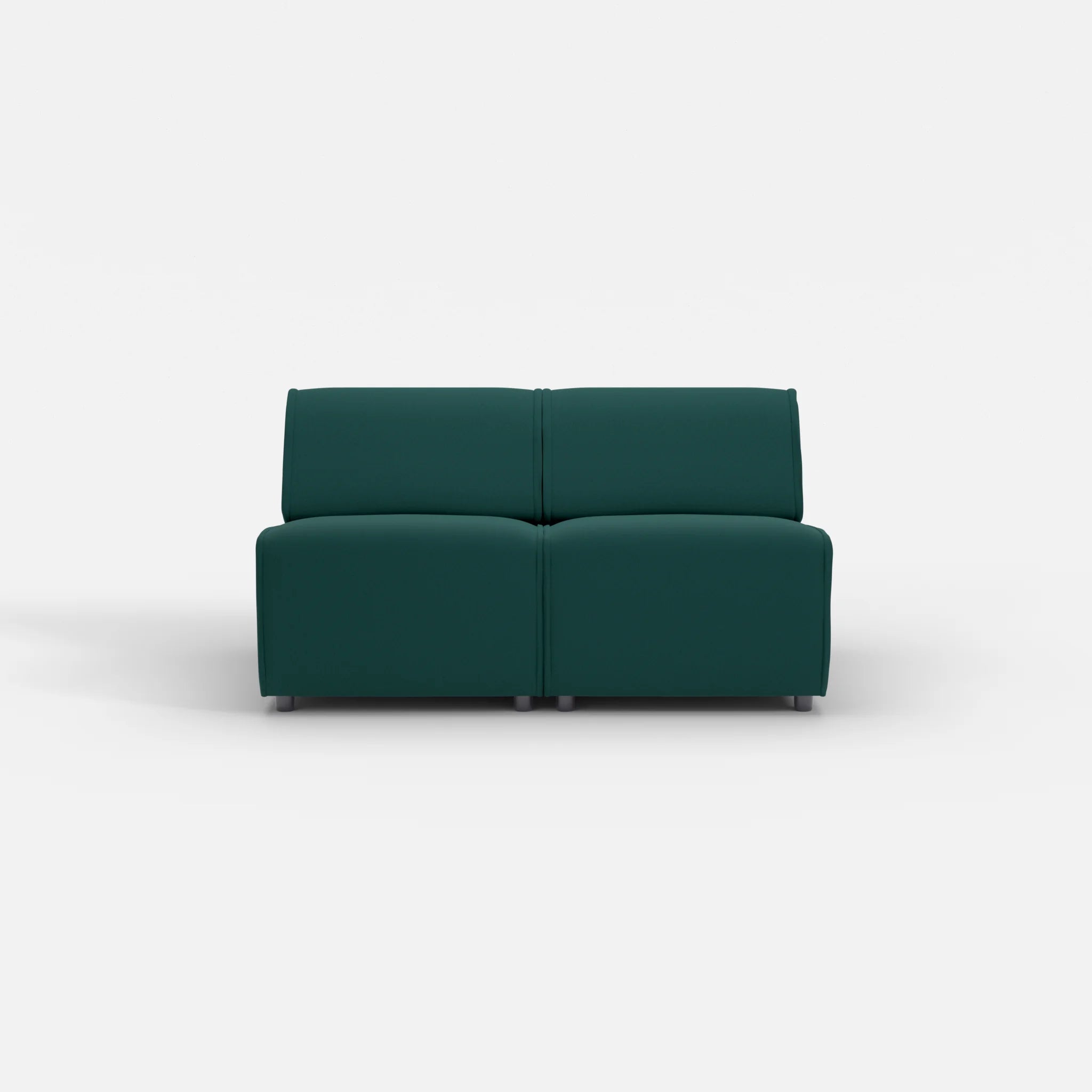 2 Sitzer Sofa Belleform ohne Armlehne 1 dama0073 in Petrol von vorne