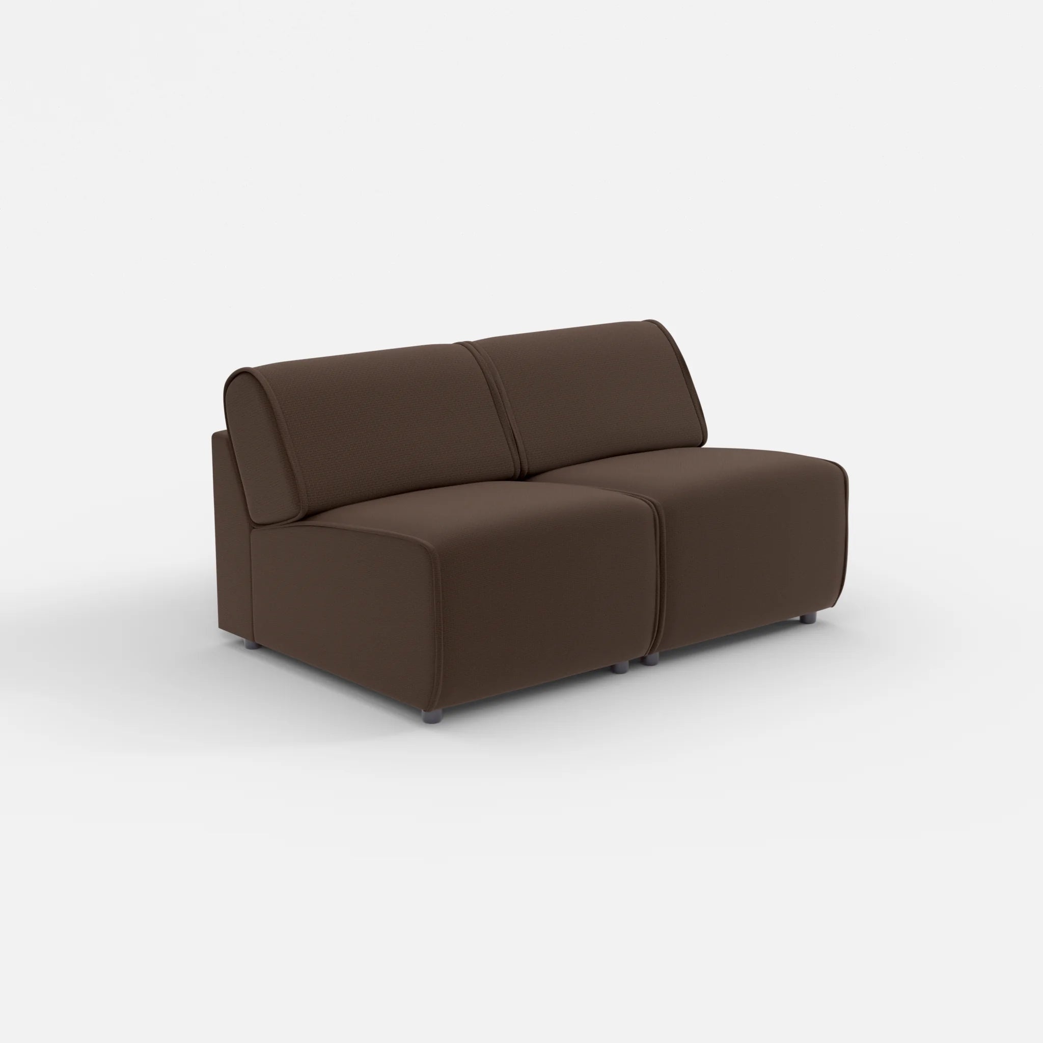 2 Sitzer Sofa Belleform ohne Armlehne 1 nabucco2022 in Dunkelbraun von der Seite