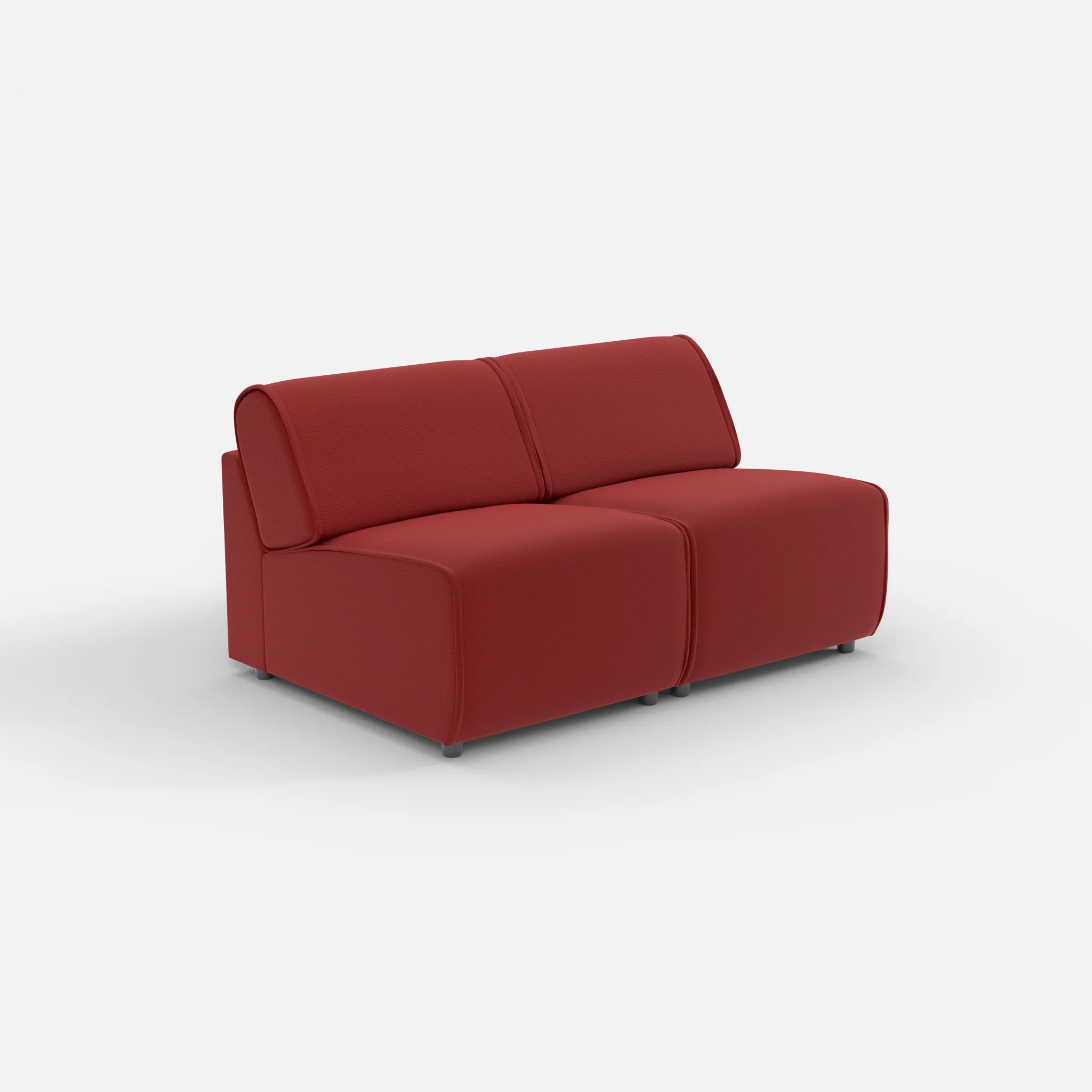 2 Sitzer Sofa Belleform ohne Armlehne 1 nabucco4021 in Rot von der Seite