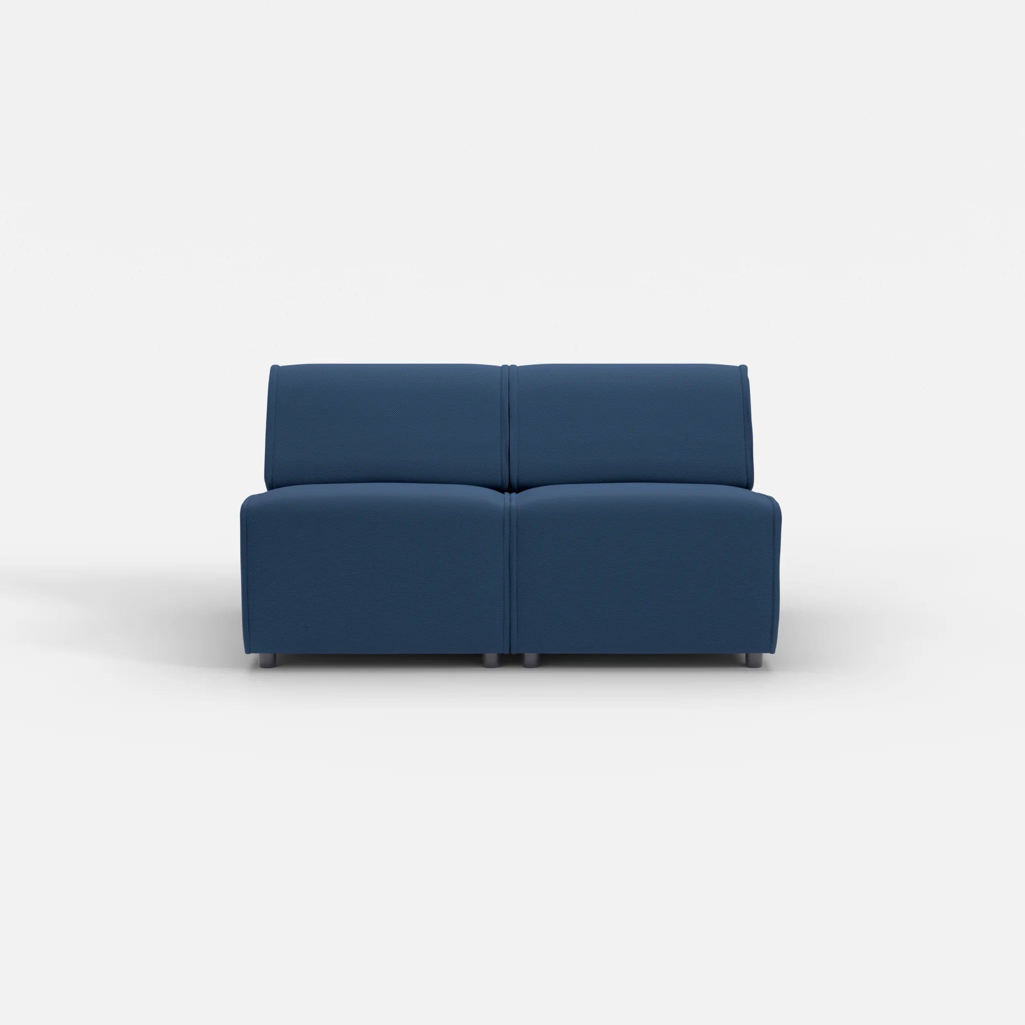 2 Sitzer Sofa Belleform ohne Armlehne 1 novumamur in Navy von vorne