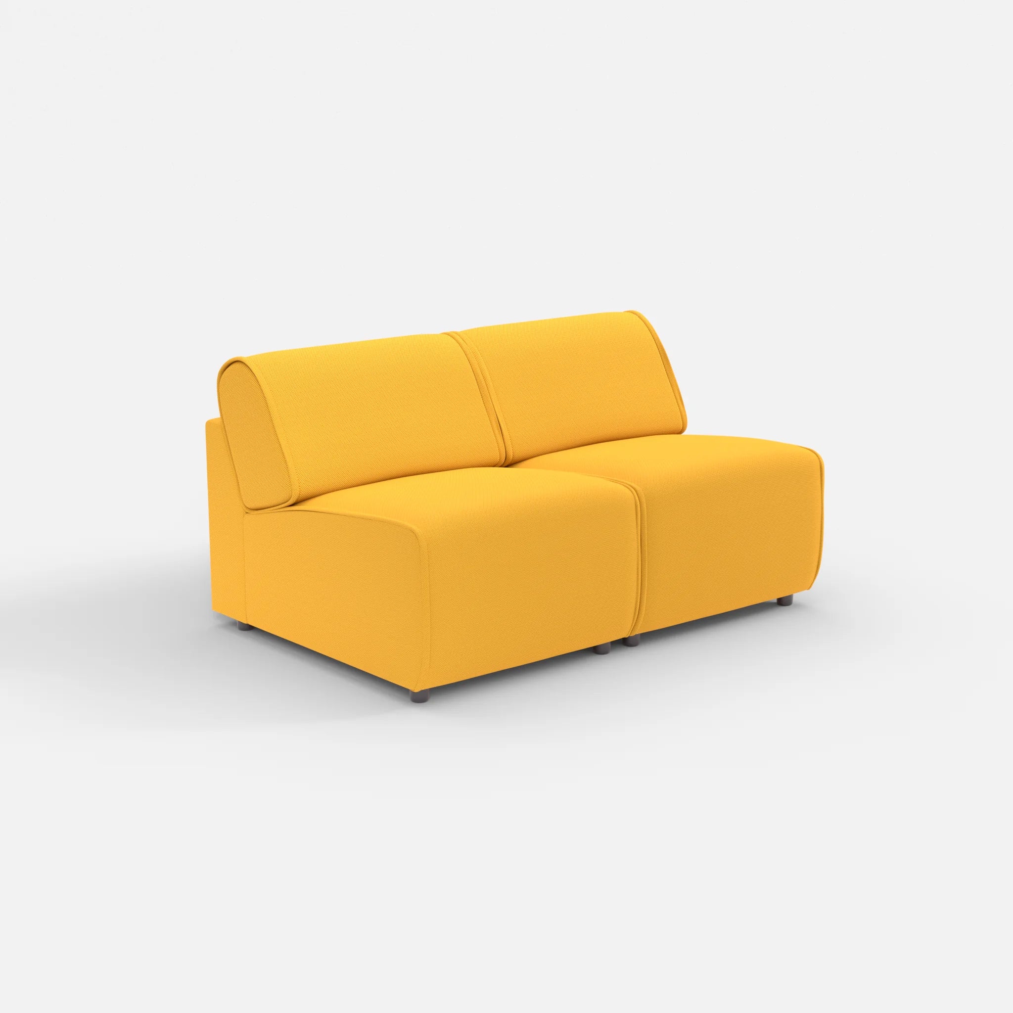 2 Sitzer Sofa Belleform ohne Armlehne 1 novumcurry in Curry von der Seite