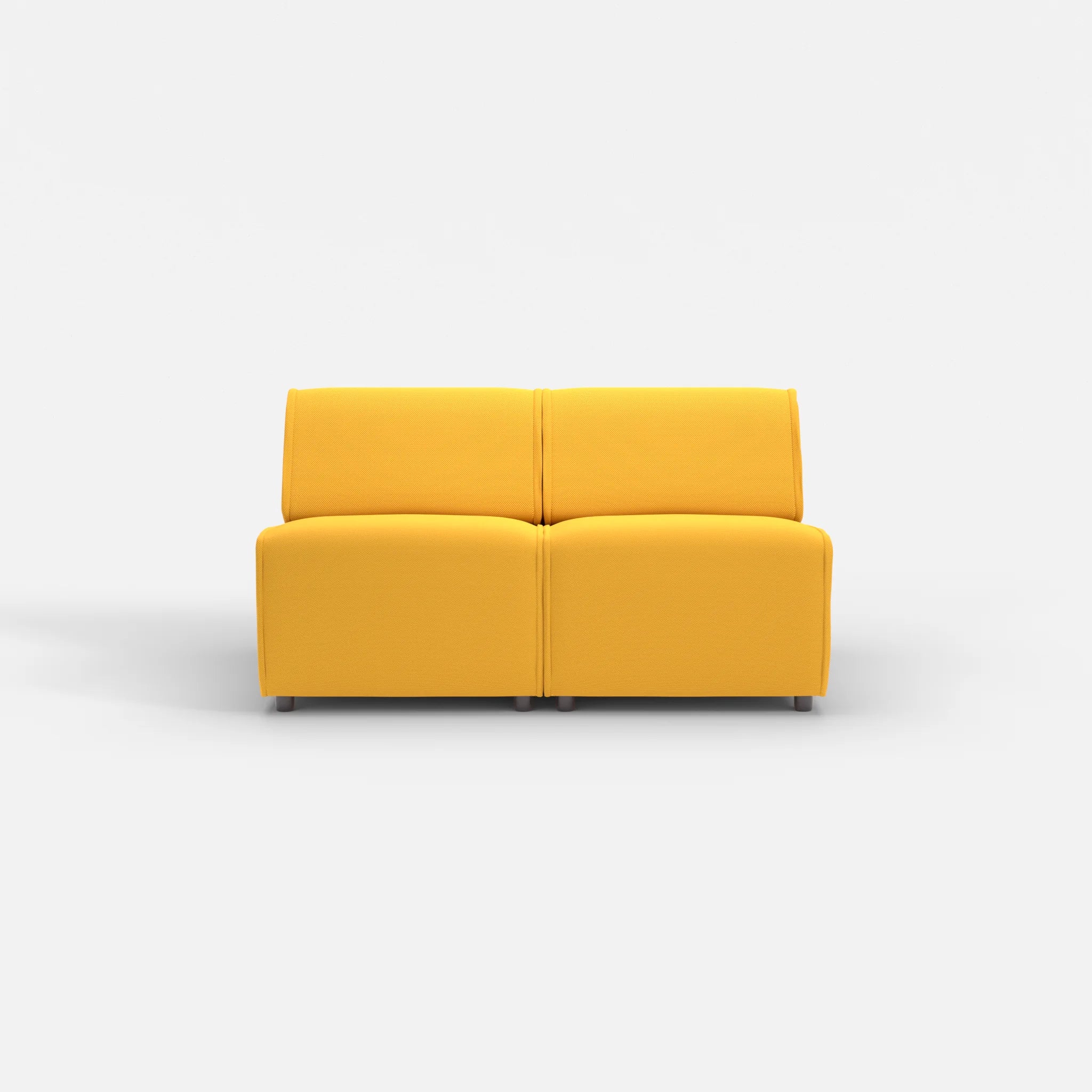 2 Sitzer Sofa Belleform ohne Armlehne 1 novumcurry in Curry von vorne