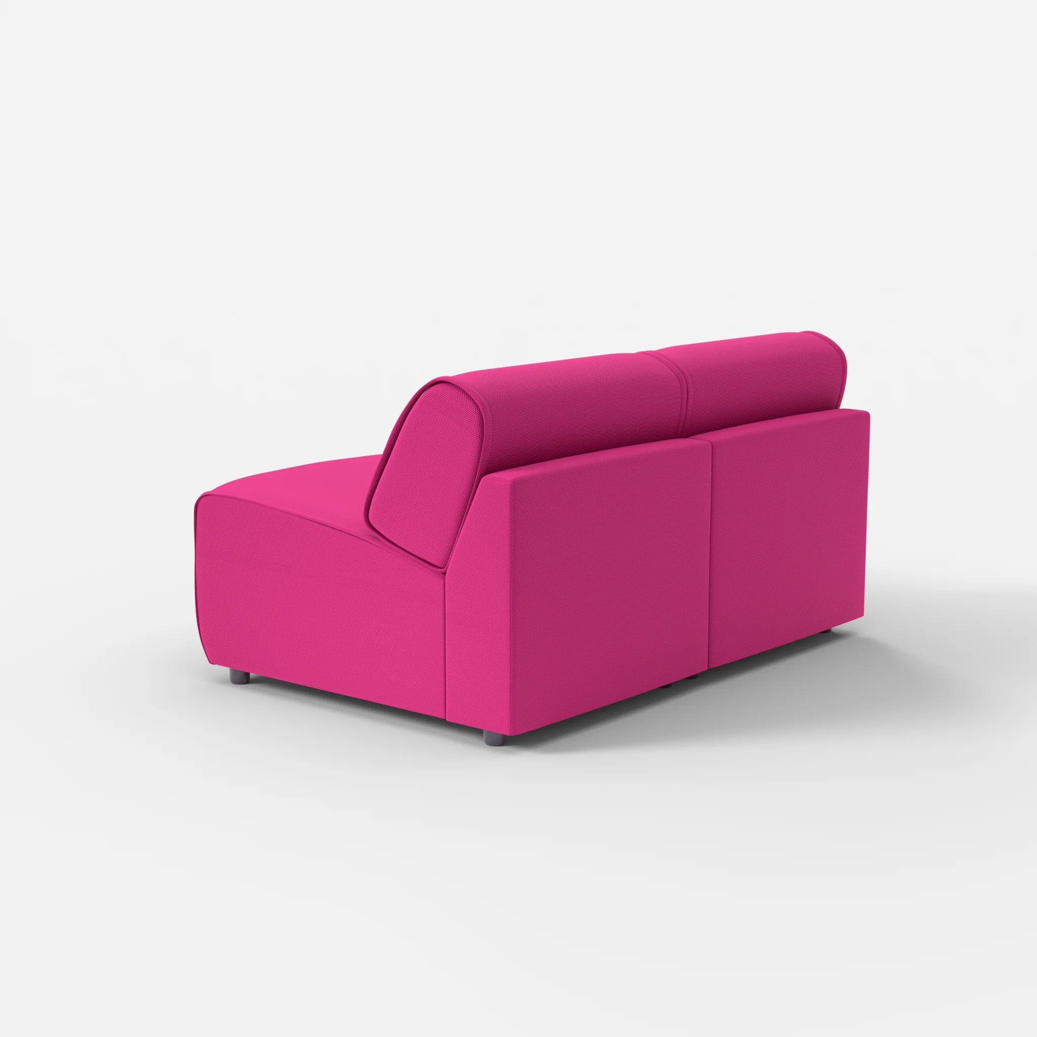 2 Sitzer Sofa Belleform ohne Armlehne 1 novummagenta in Magenta von hinten