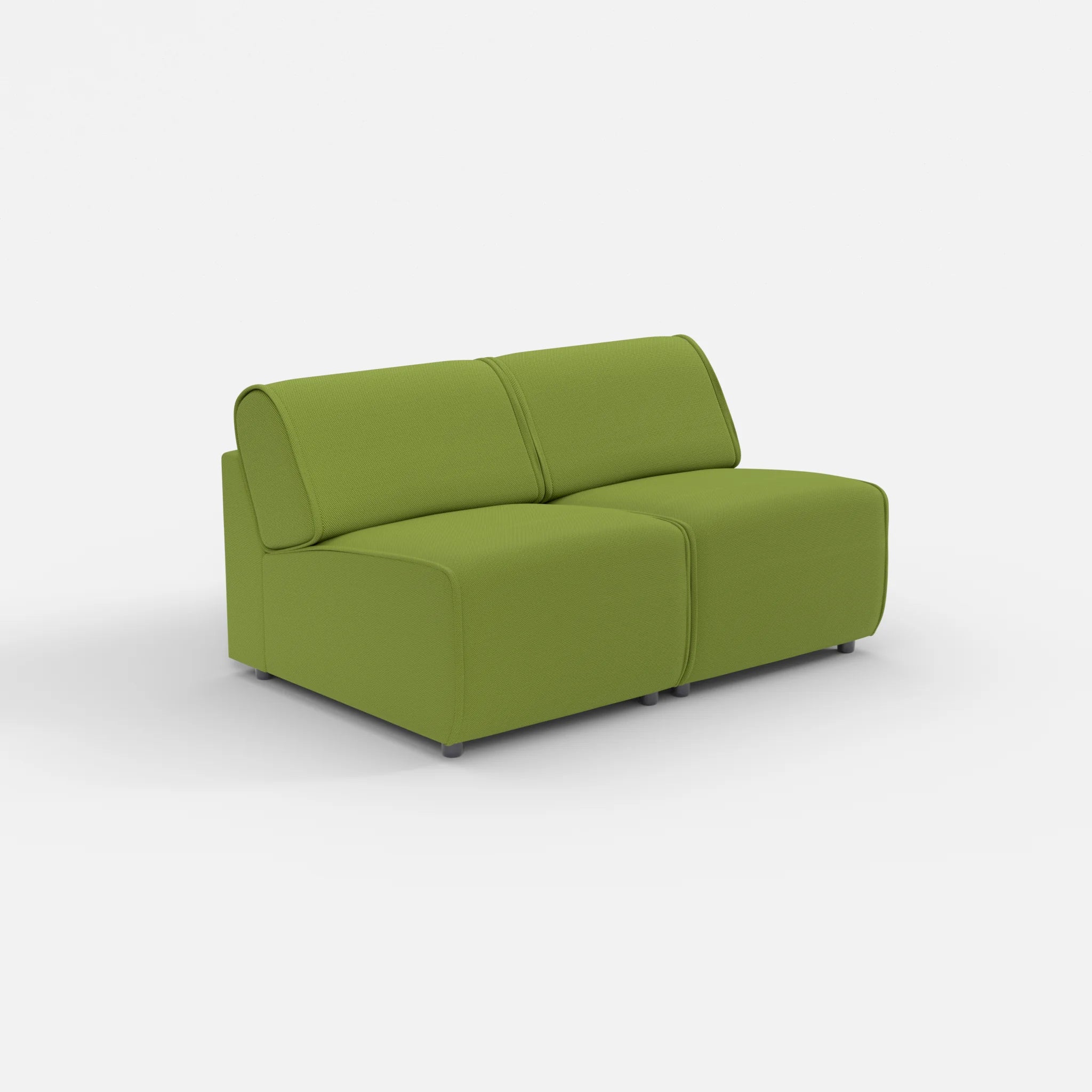 2 Sitzer Sofa Belleform ohne Armlehne 1 novummoss in Grün von der Seite