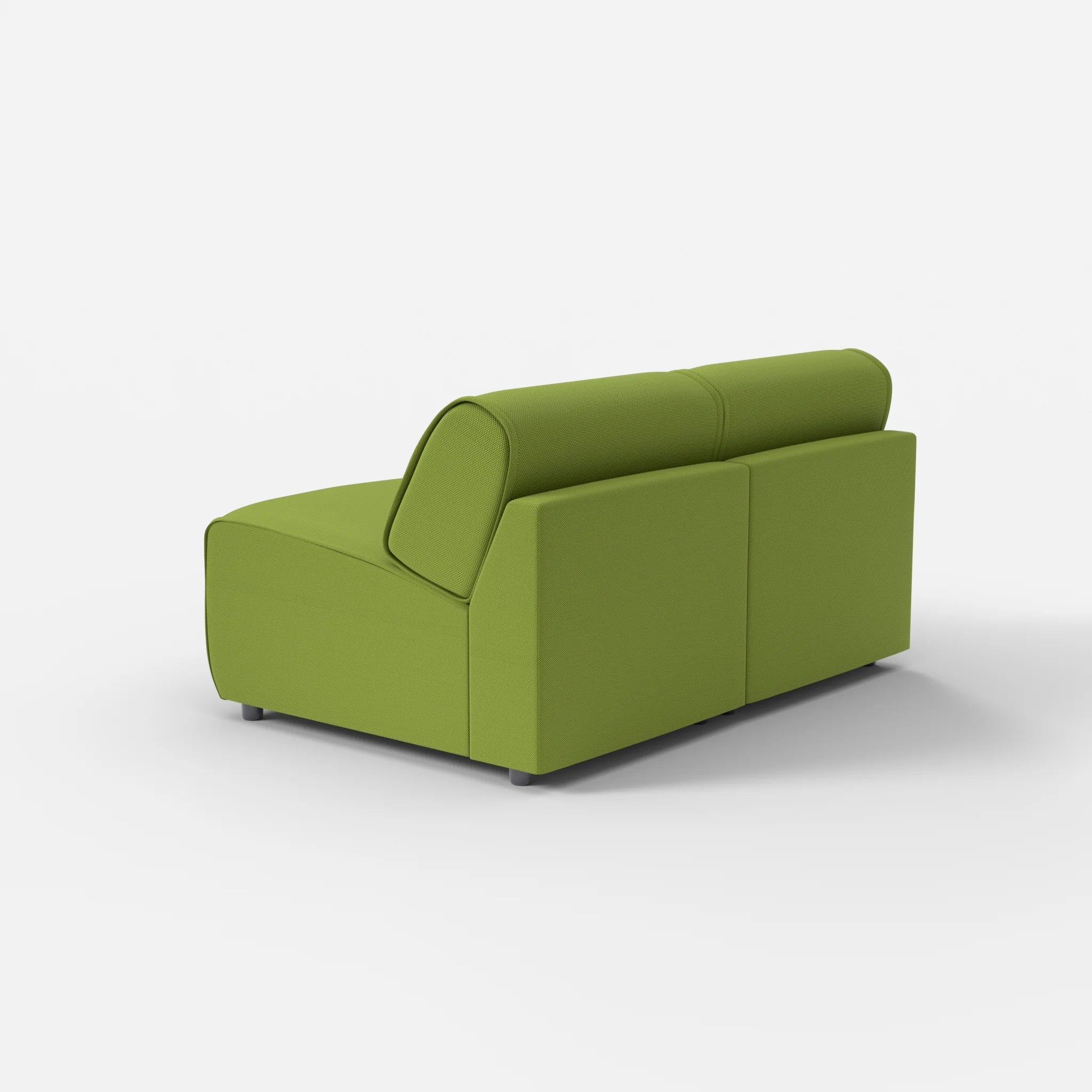2 Sitzer Sofa Belleform ohne Armlehne 1 novummoss in Grün von hinten