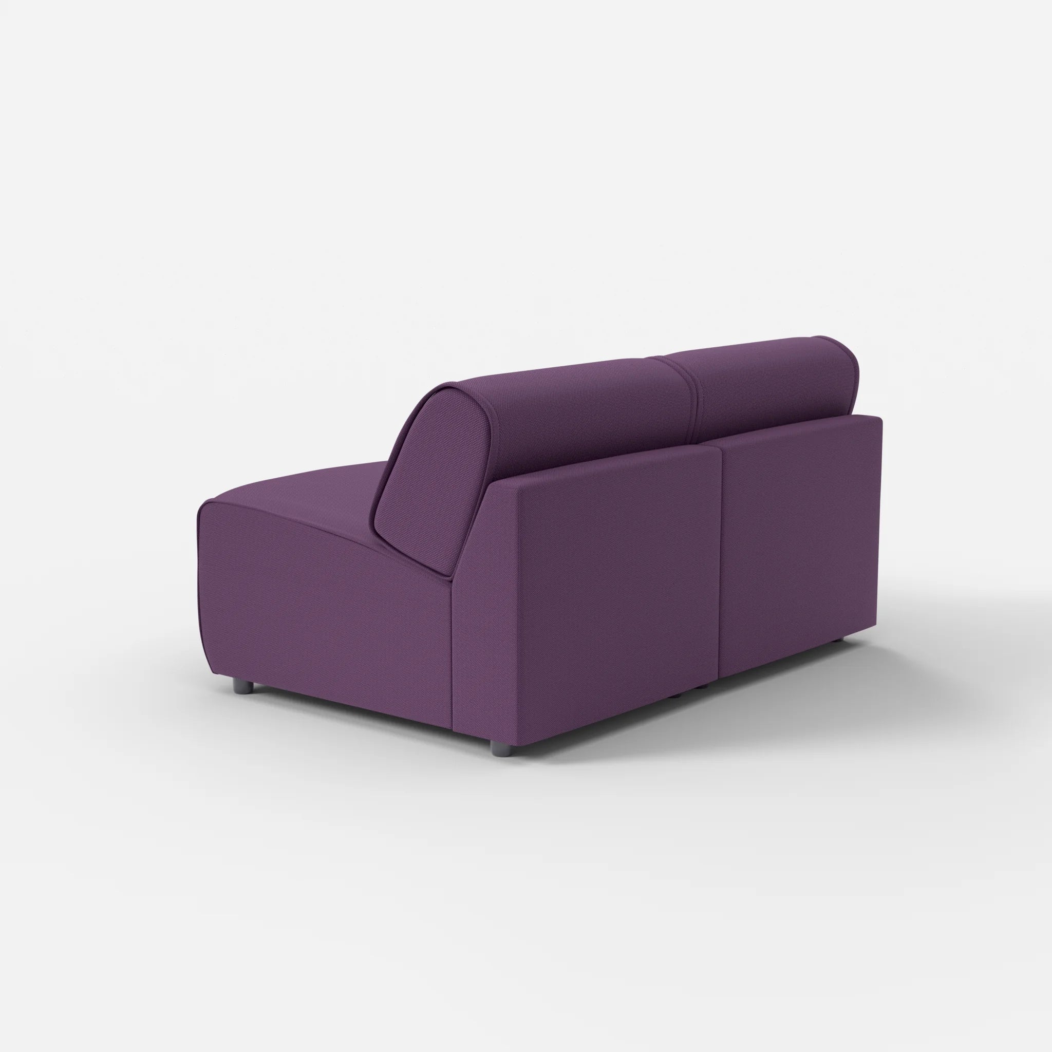 2 Sitzer Sofa Belleform ohne Armlehne 1 novumprune in Violett von hinten