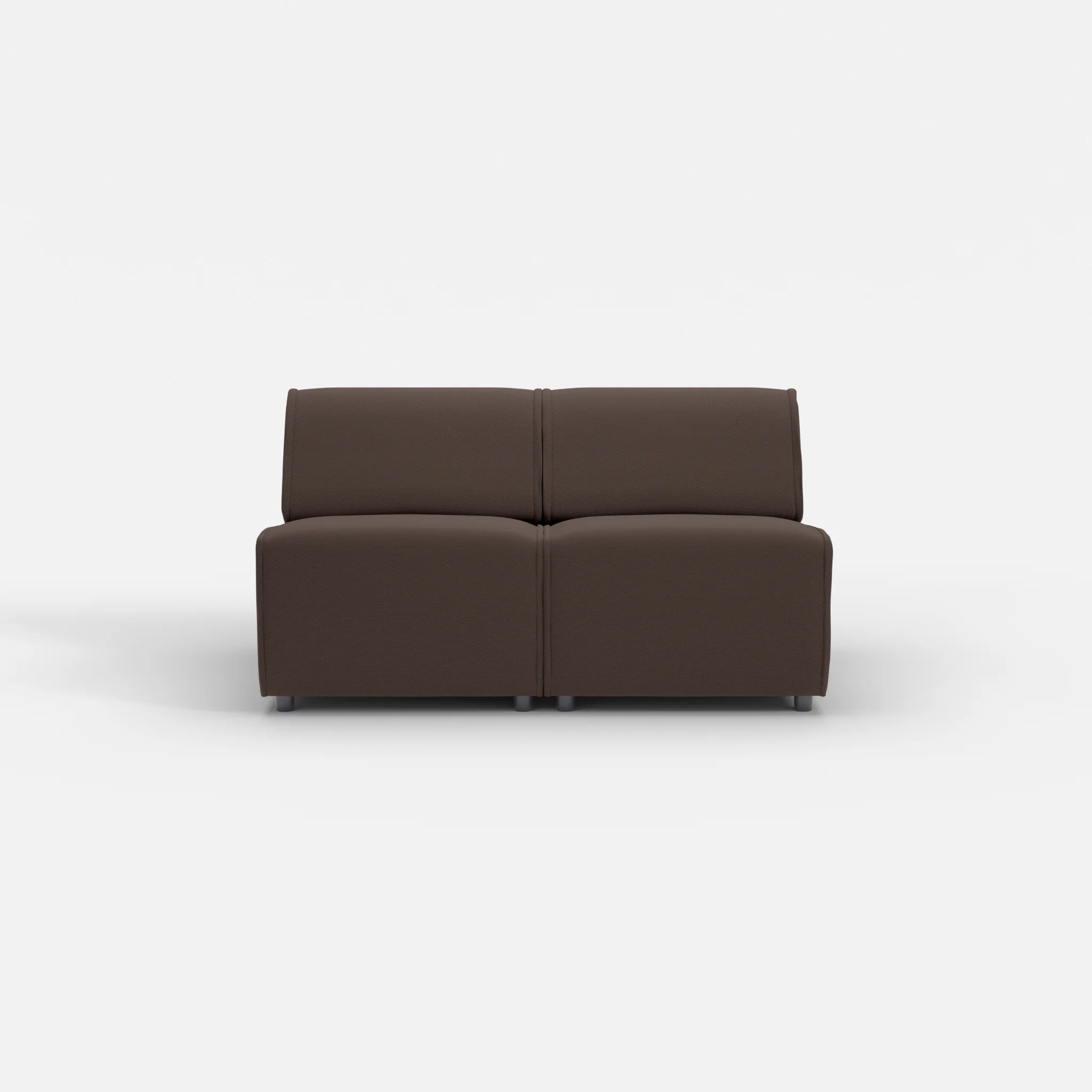 2 Sitzer Sofa Belleform ohne Armlehne 1 novumrosewood in Dunkelbraun von vorne