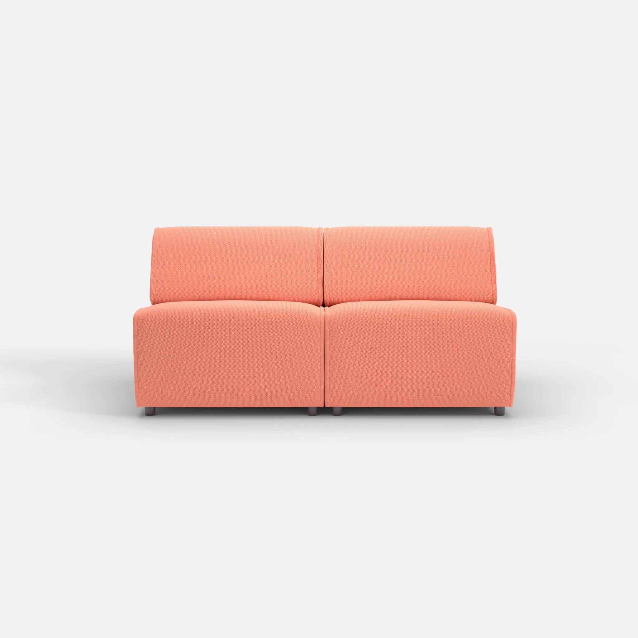 2 Sitzer Sofa Belleform ohne Armlehne 2 credograpefruit in Coral von vorne