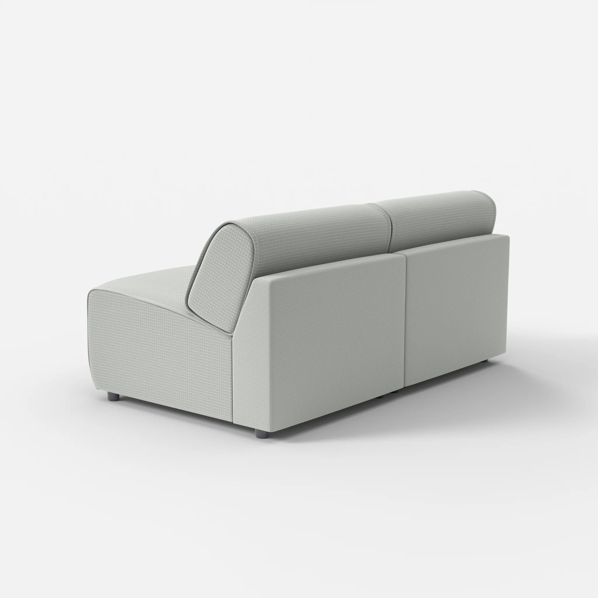 2 Sitzer Sofa Belleform ohne Armlehne 2 credopepper in Dunkelgrau von hinten