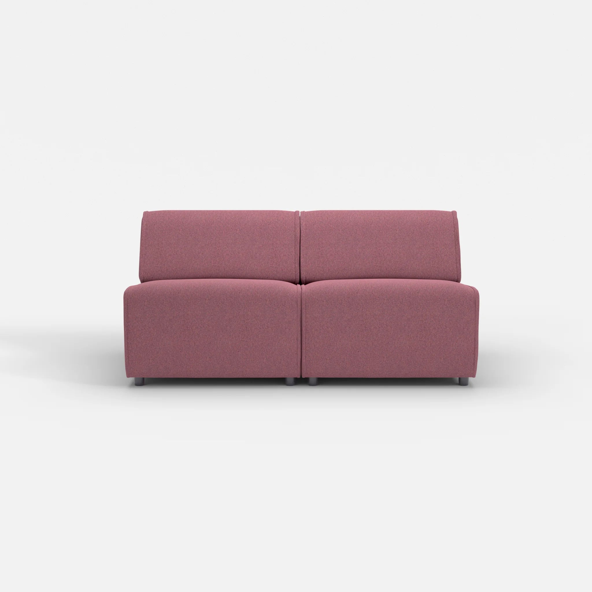 2 Sitzer Sofa Belleform ohne Armlehne 2 dama0041 in Violett von vorne