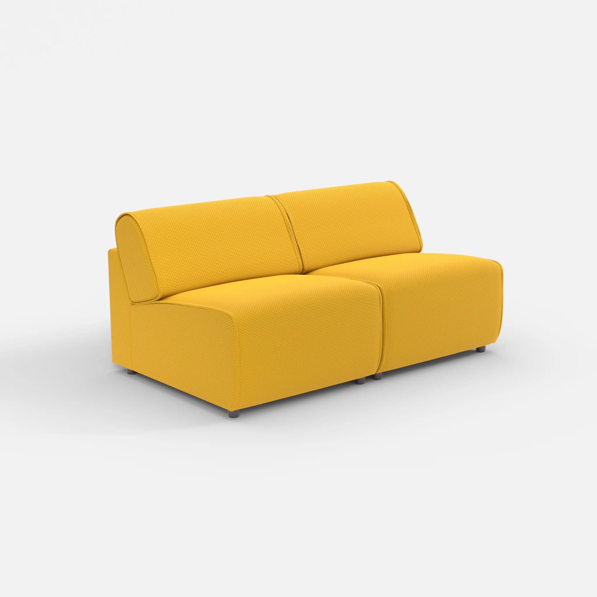 2 Sitzer Sofa Belleform ohne Armlehne 2 nabucco3019 in Curry von der Seite