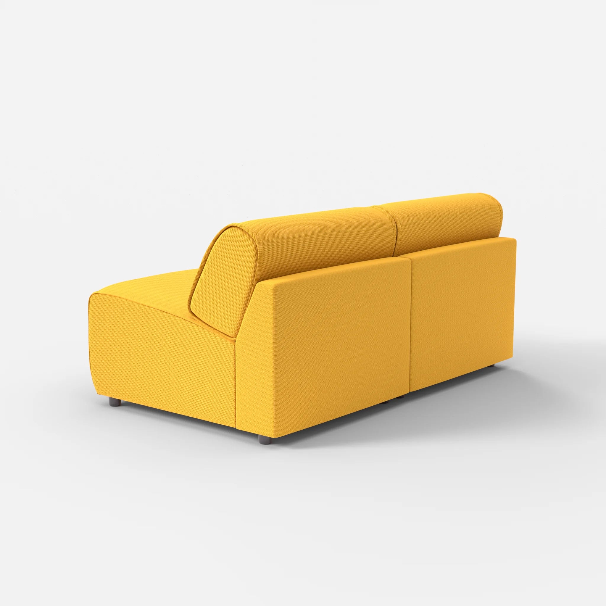 2 Sitzer Sofa Belleform ohne Armlehne 2 novumcurry in Curry von hinten