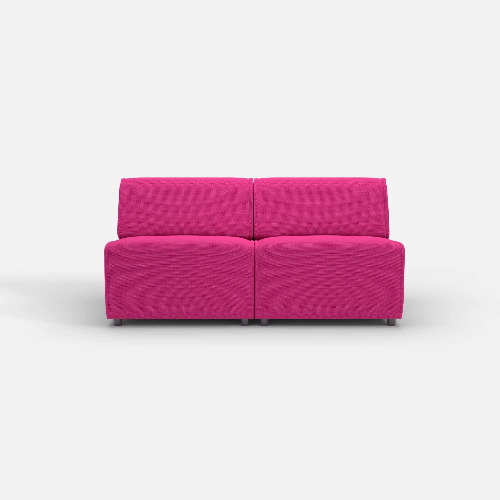 2 Sitzer Sofa Belleform ohne Armlehne 2 novummagenta in Magenta von vorne
