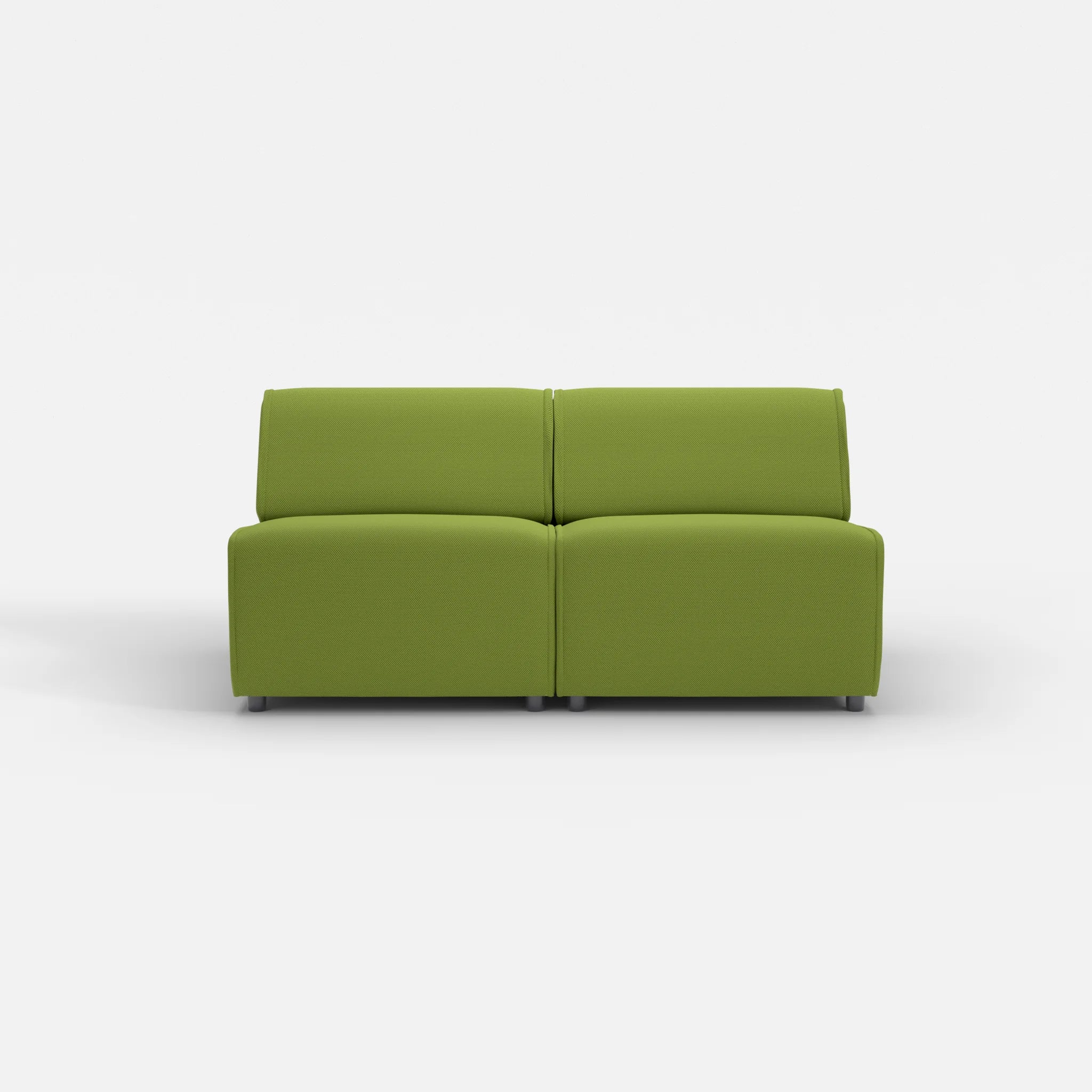 2 Sitzer Sofa Belleform ohne Armlehne 2 novummoss in Grün von vorne