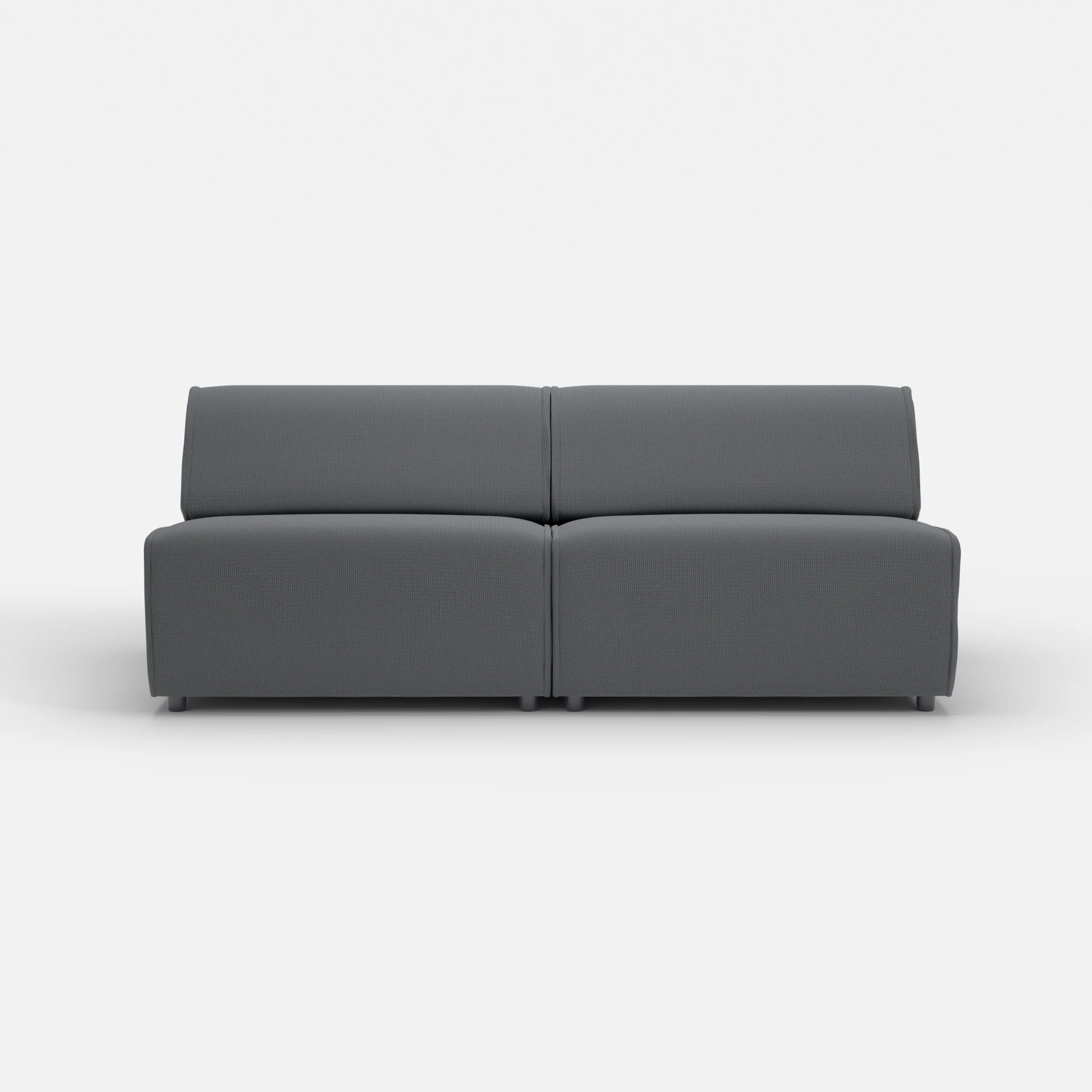 2 Sitzer Sofa Belleform ohne Armlehne 4 credoasphalt in Anthrazit von vorne