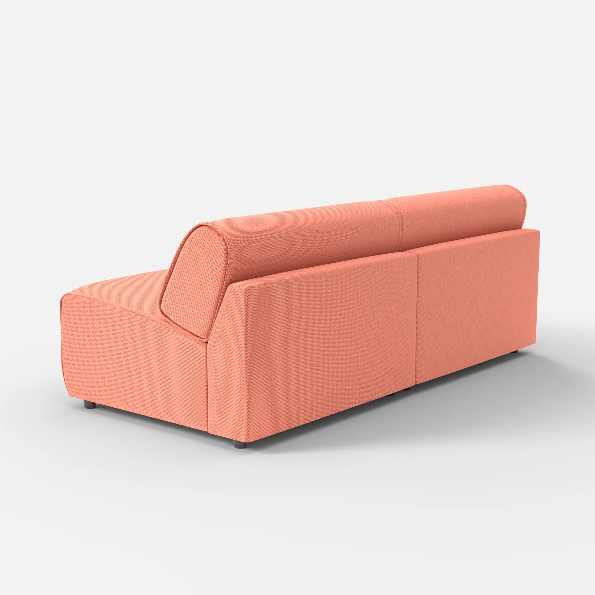 2 Sitzer Sofa Belleform ohne Armlehne 4 credograpefruit in Coral von hinten