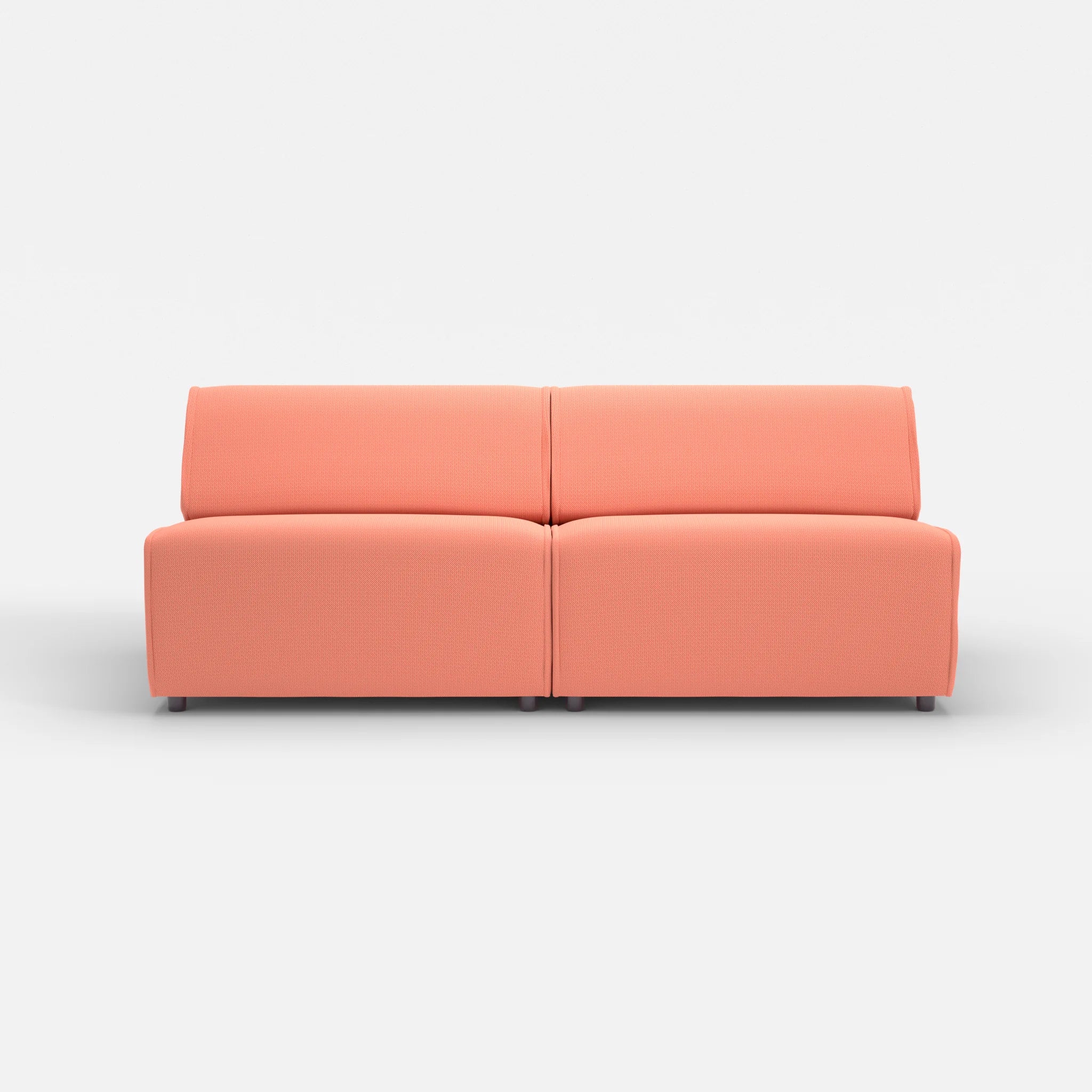 2 Sitzer Sofa Belleform ohne Armlehne 4 credograpefruit in Coral von vorne