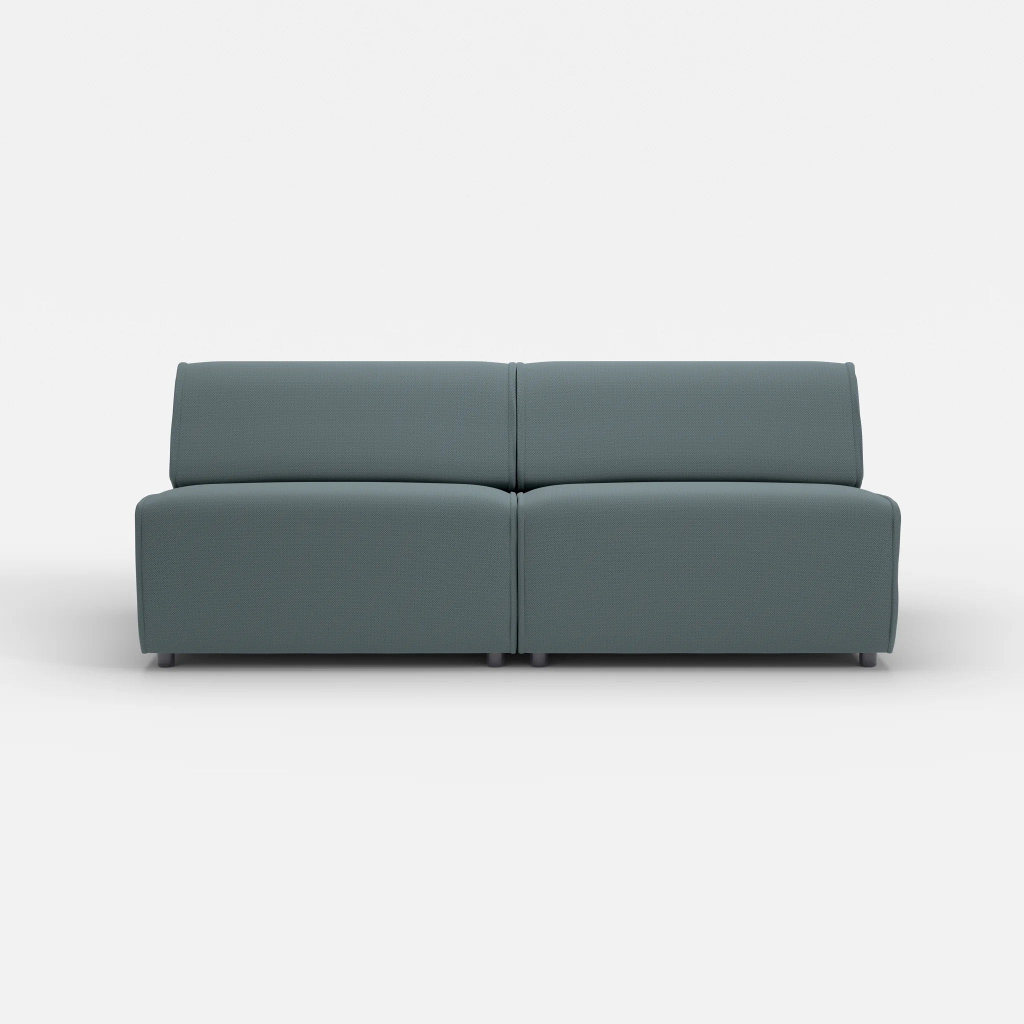 2 Sitzer Sofa Belleform ohne Armlehne 4 credojaspis in Türkis von vorne