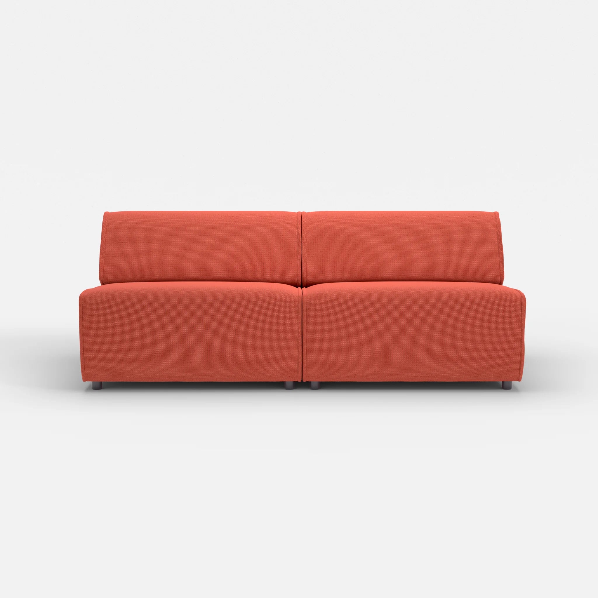 2 Sitzer Sofa Belleform ohne Armlehne 4 credolampion in Rot von vorne