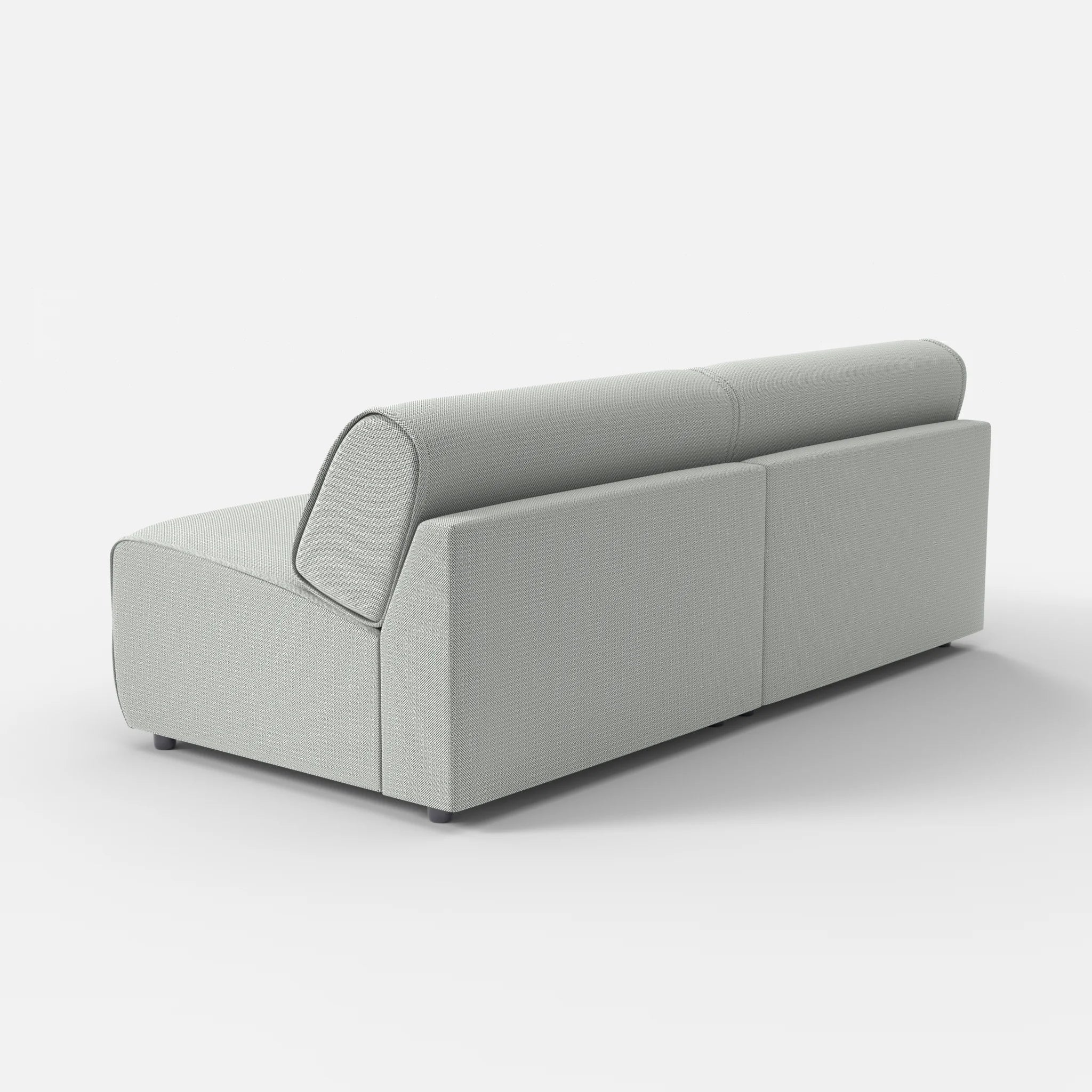 2 Sitzer Sofa Belleform ohne Armlehne 4 credopepper in Dunkelgrau von hinten