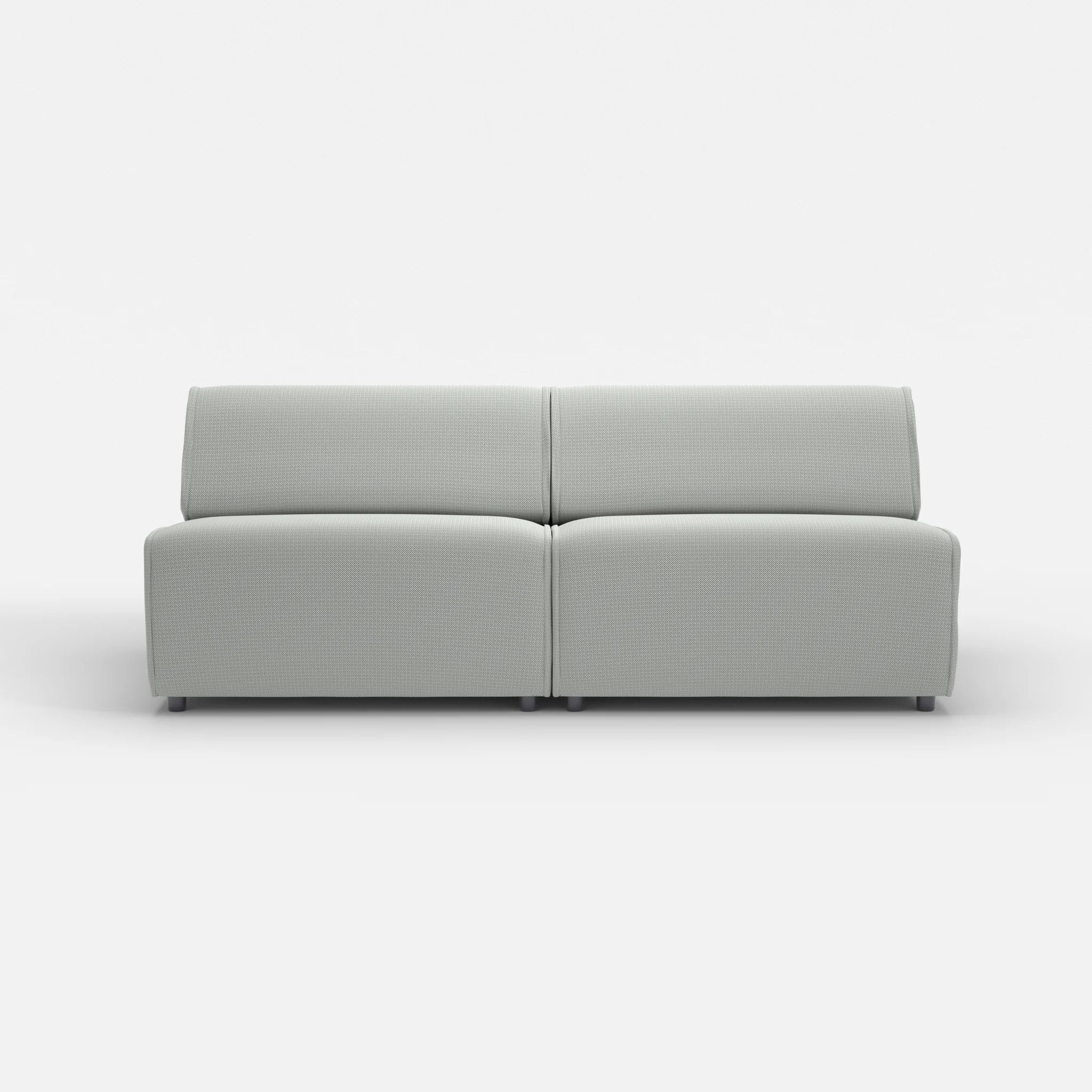 2 Sitzer Sofa Belleform ohne Armlehne 4 credopepper in Dunkelgrau von vorne