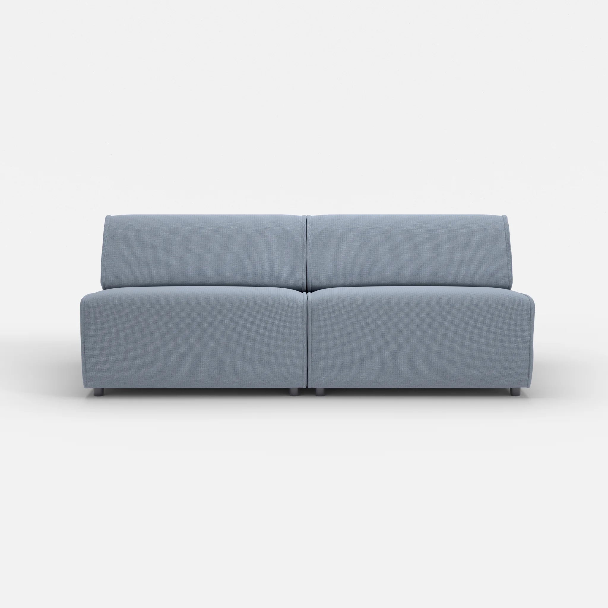 2 Sitzer Sofa Belleform ohne Armlehne 4 credosea in Blau von vorne