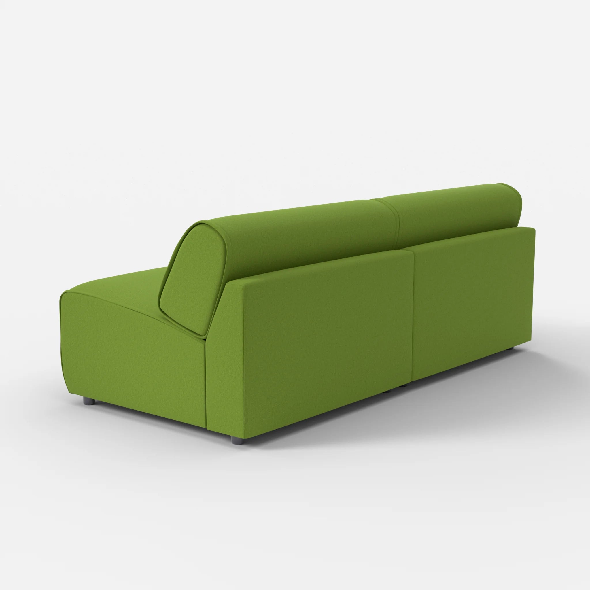 2 Sitzer Sofa Belleform ohne Armlehne 4 dama0027 in Grün von hinten
