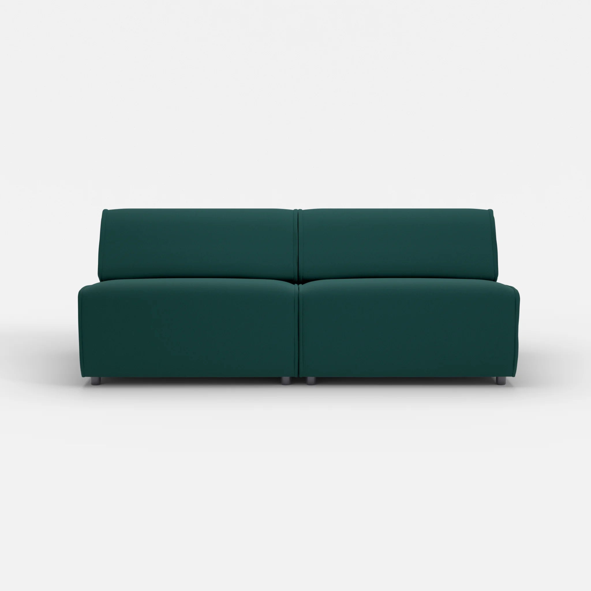 2 Sitzer Sofa Belleform ohne Armlehne 4 dama0073 in Petrol von vorne