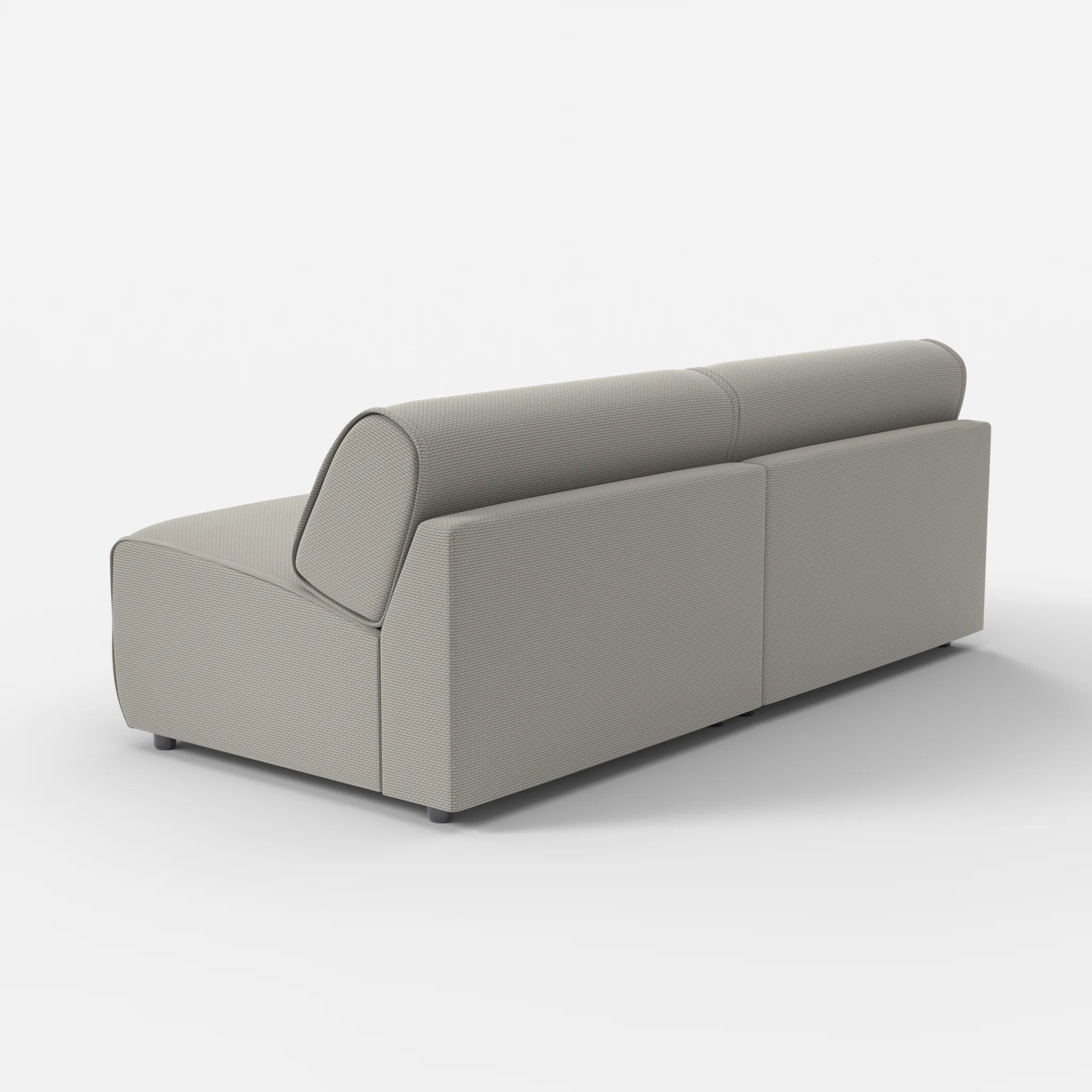 2 Sitzer Sofa Belleform ohne Armlehne 4 nabucco1003 in Hellgrau von hinten