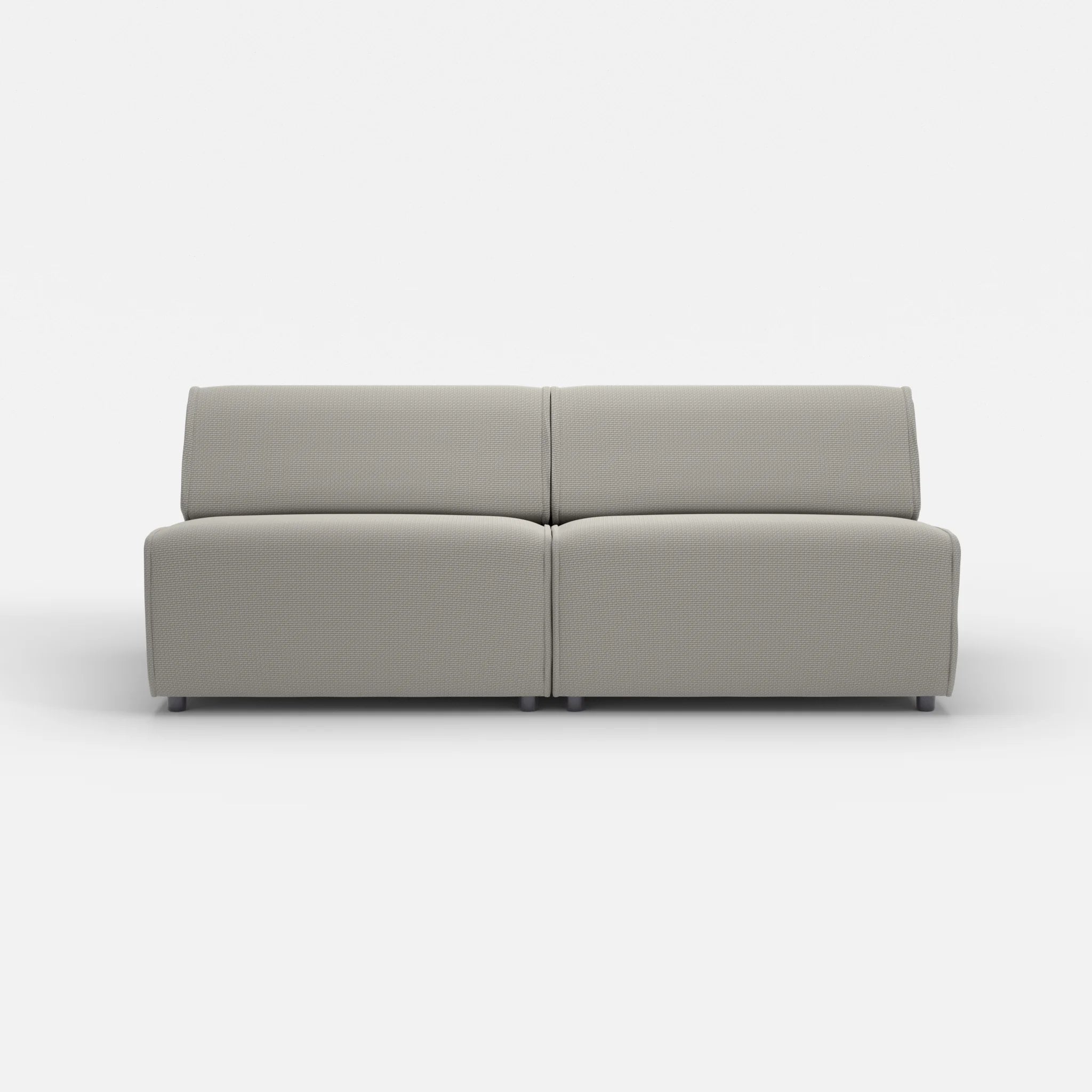 2 Sitzer Sofa Belleform ohne Armlehne 4 nabucco1003 in Hellgrau von vorne