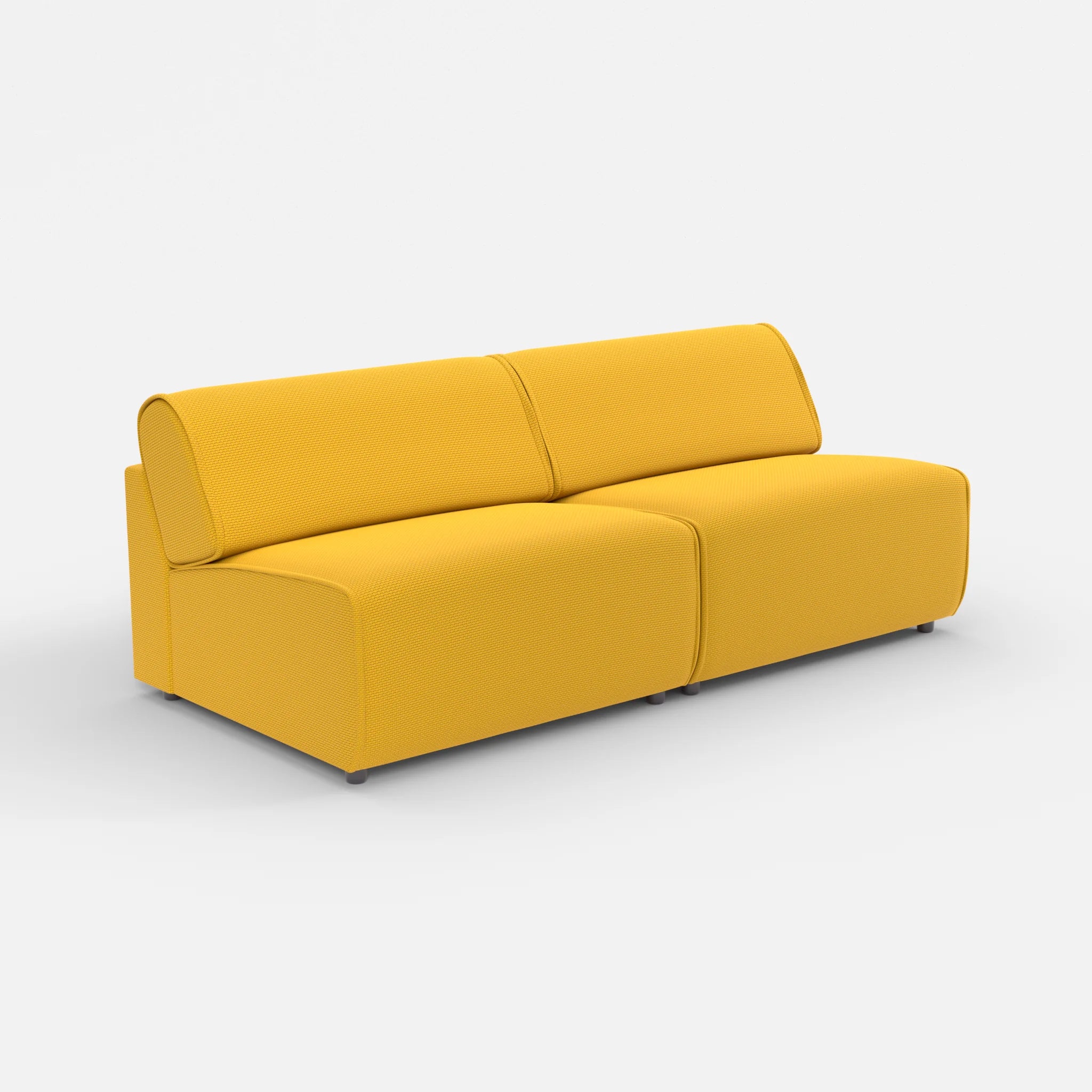 2 Sitzer Sofa Belleform ohne Armlehne 4 nabucco3019 in Curry von der Seite