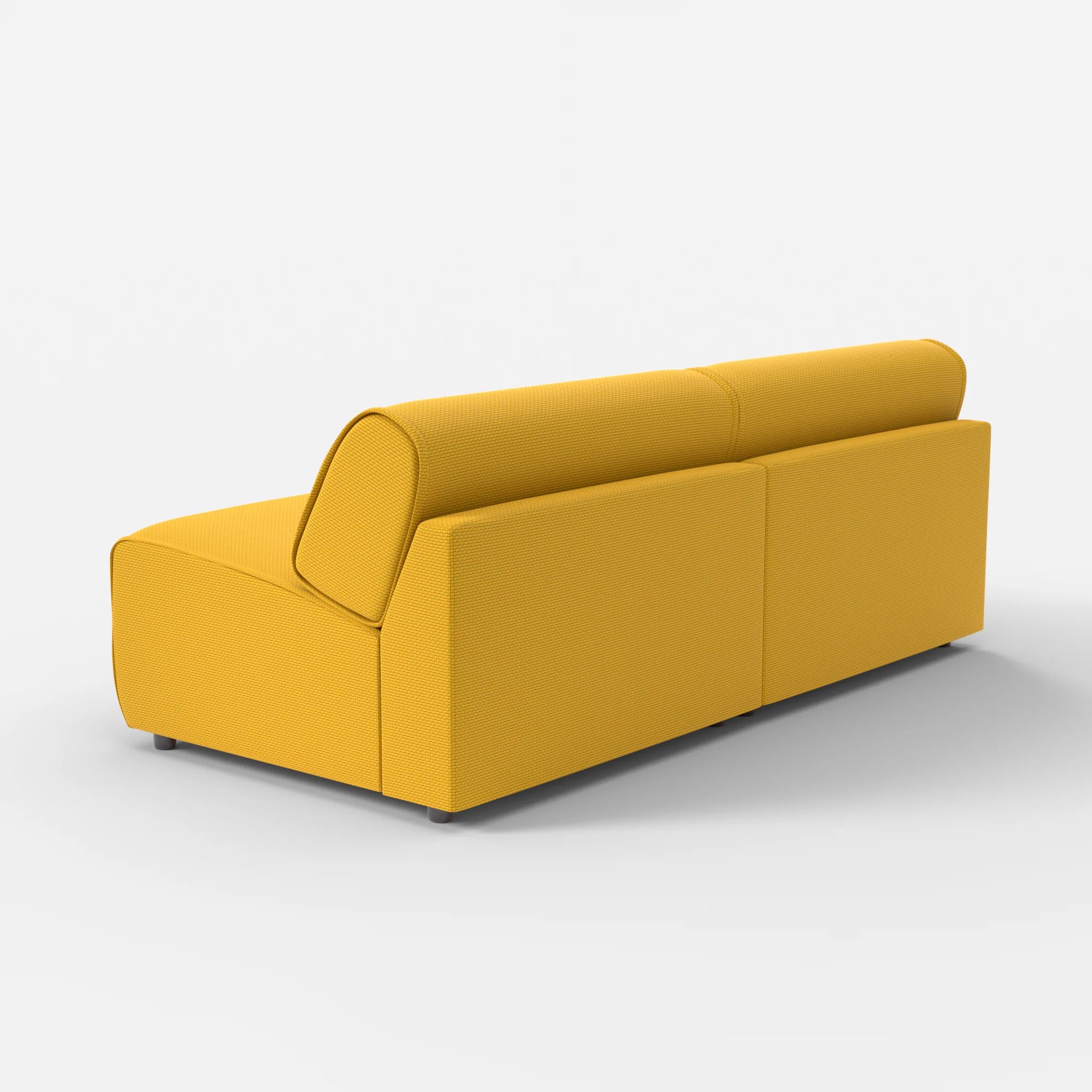 2 Sitzer Sofa Belleform ohne Armlehne 4 nabucco3019 in Curry von hinten