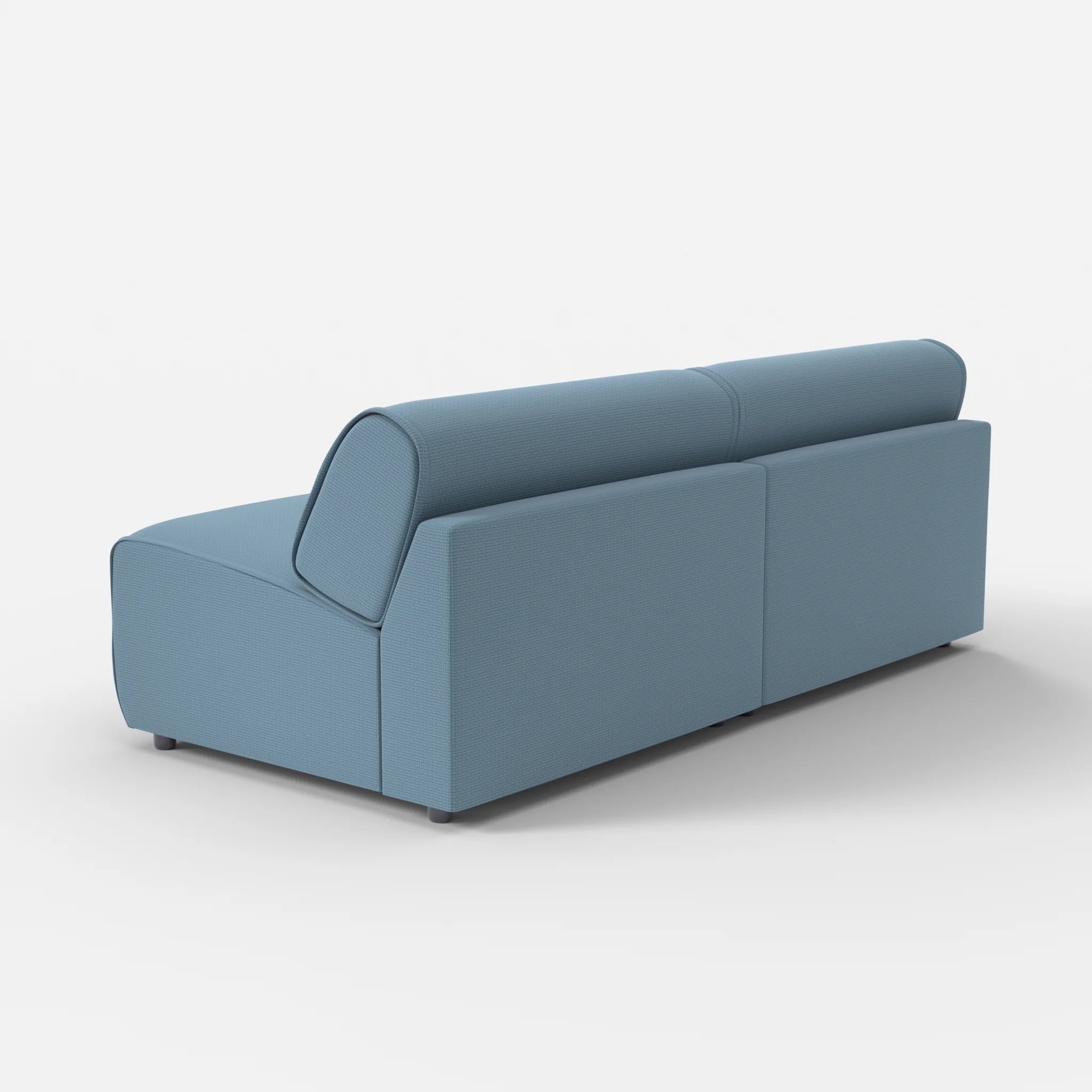 2 Sitzer Sofa Belleform ohne Armlehne 4 nabucco6043 in Blau von hinten