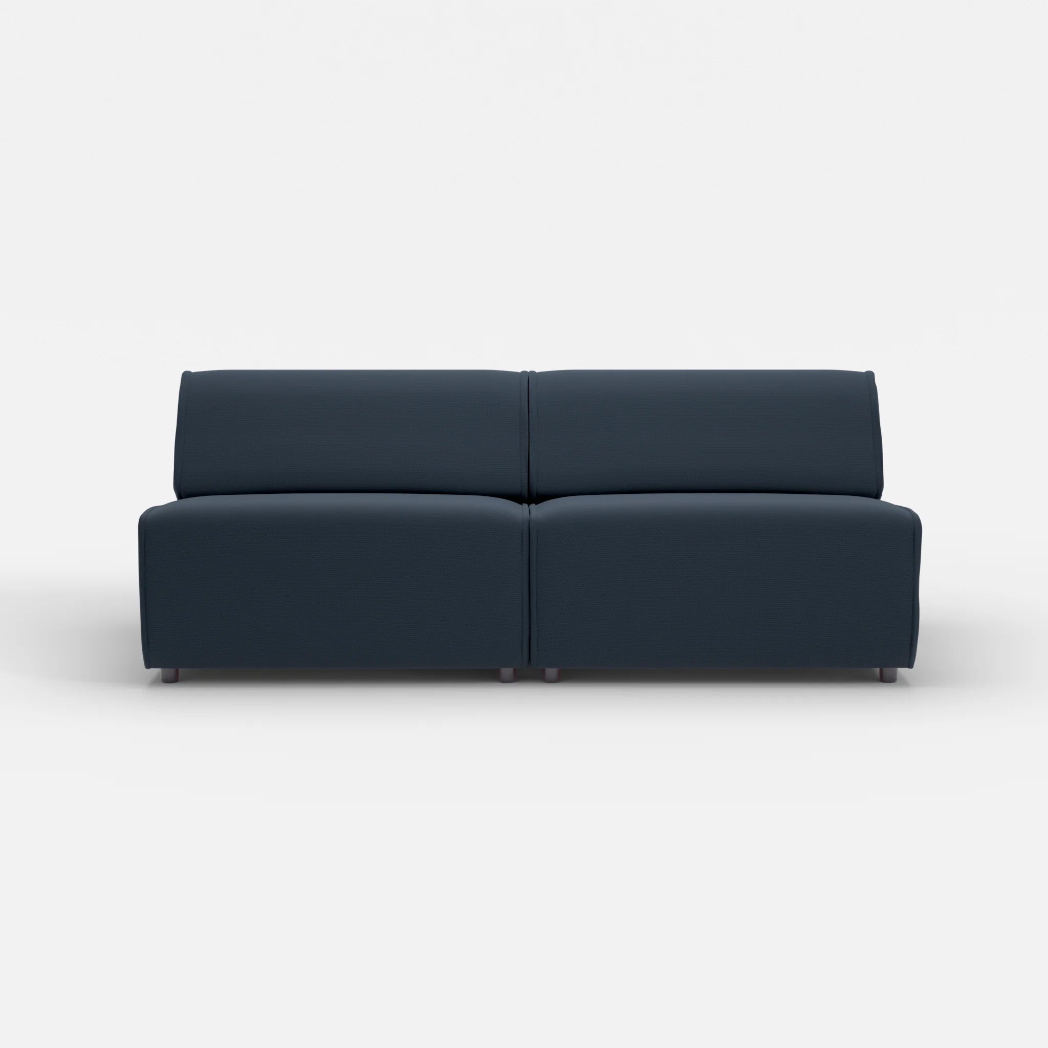 2 Sitzer Sofa Belleform ohne Armlehne 4 nabucco6098 in Dunkelblau von vorne