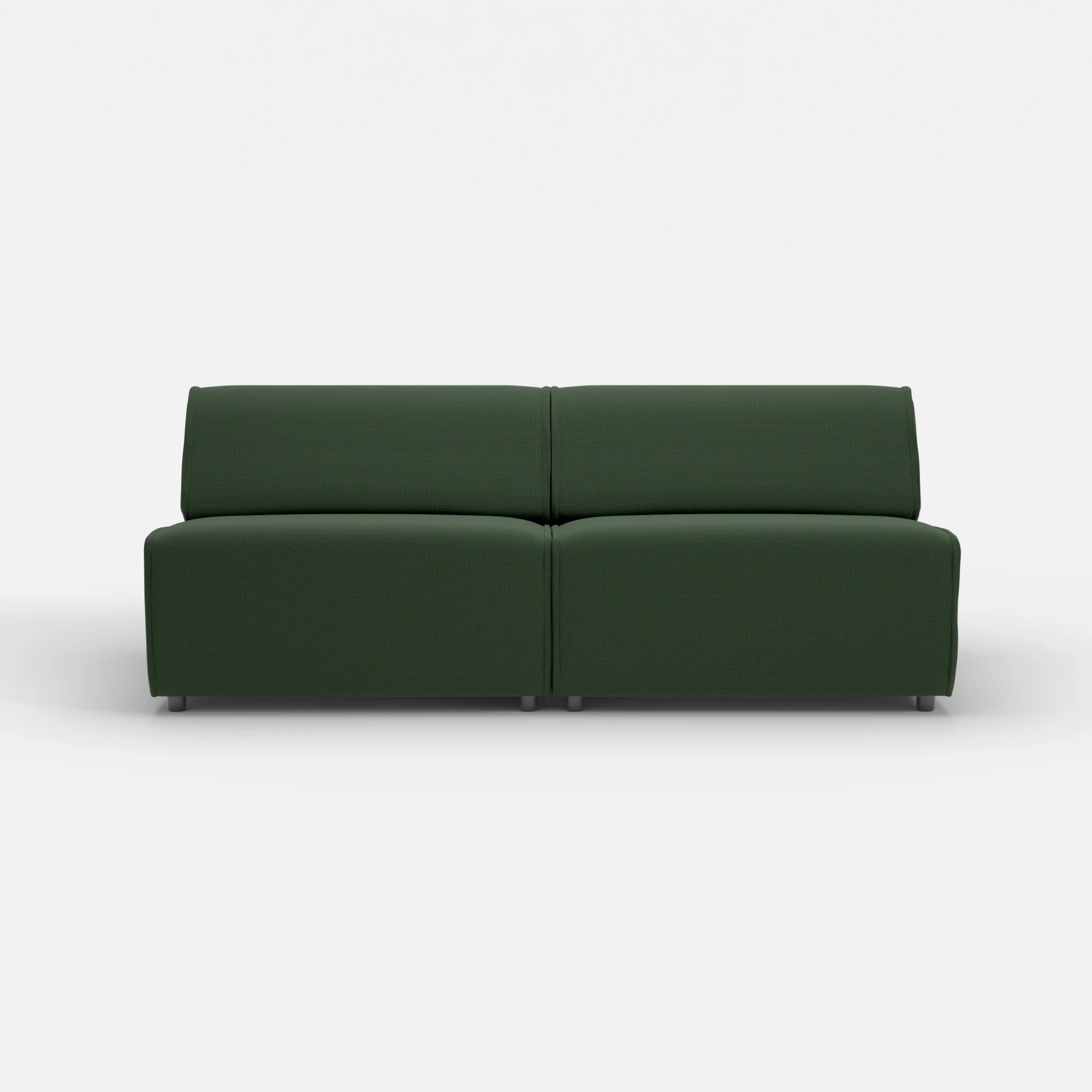2 Sitzer Sofa Belleform ohne Armlehne 4 nabucco7029 in Dunkelgrün von vorne