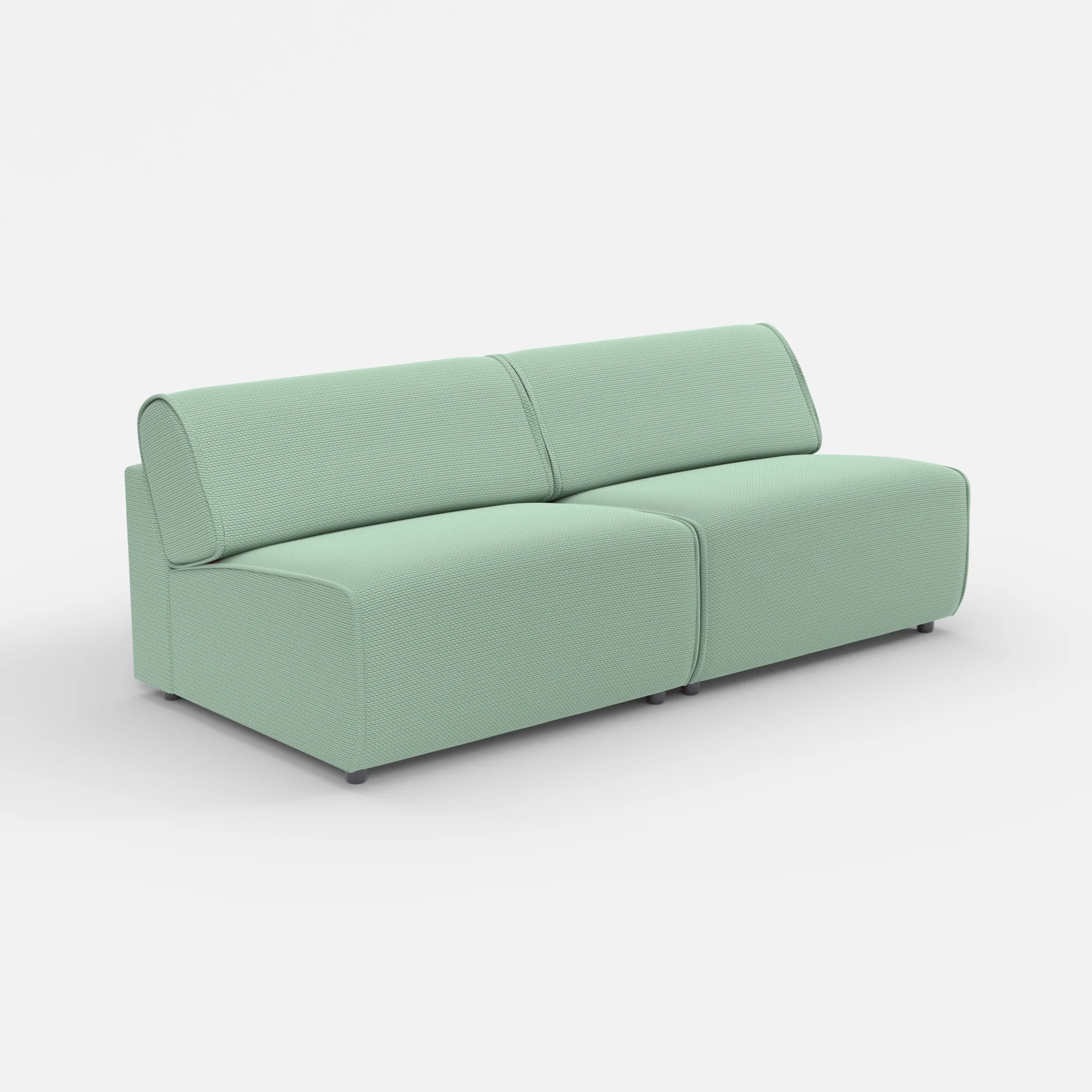 2 Sitzer Sofa Belleform ohne Armlehne 4 nabucco7030 in Türkis von der Seite