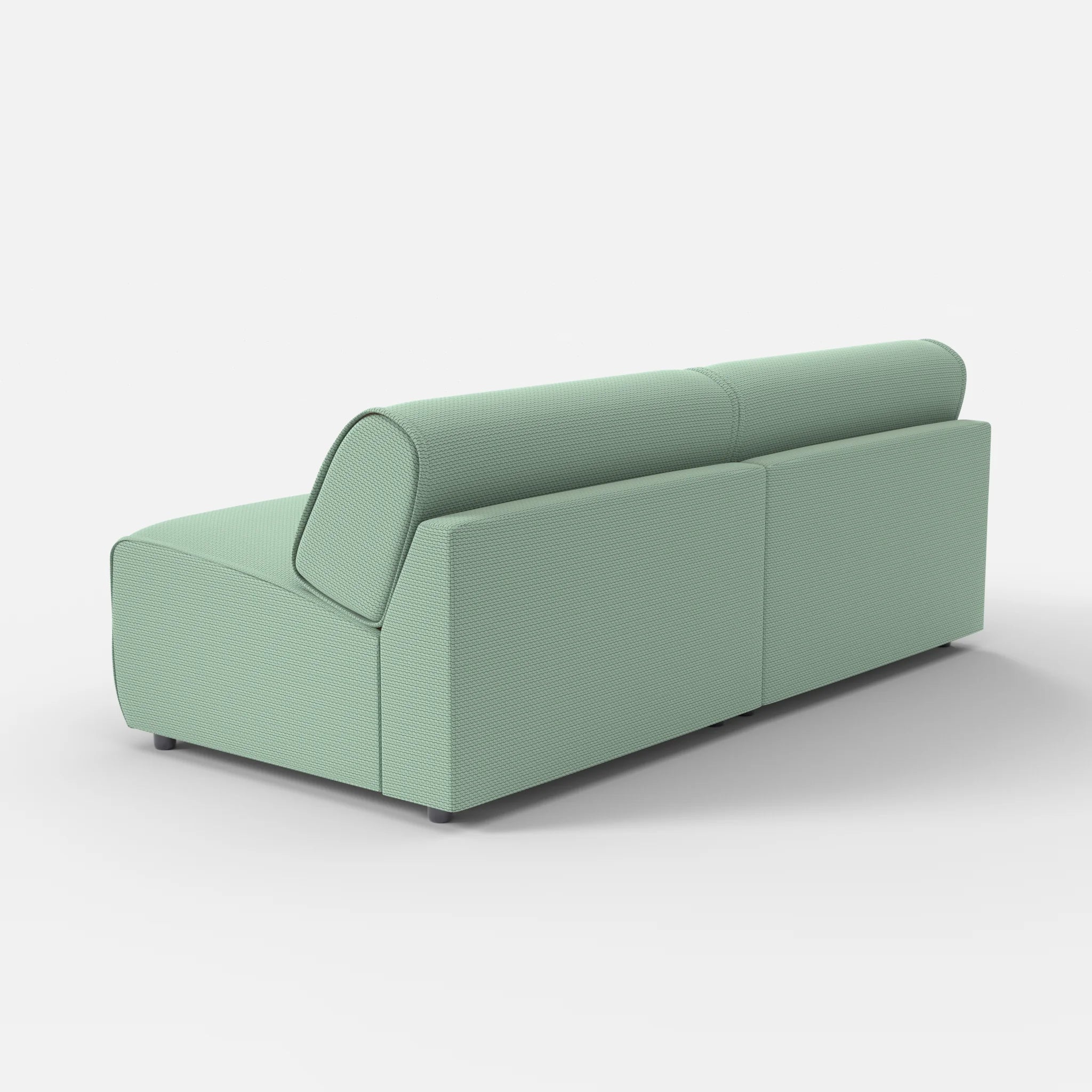 2 Sitzer Sofa Belleform ohne Armlehne 4 nabucco7030 in Türkis von hinten